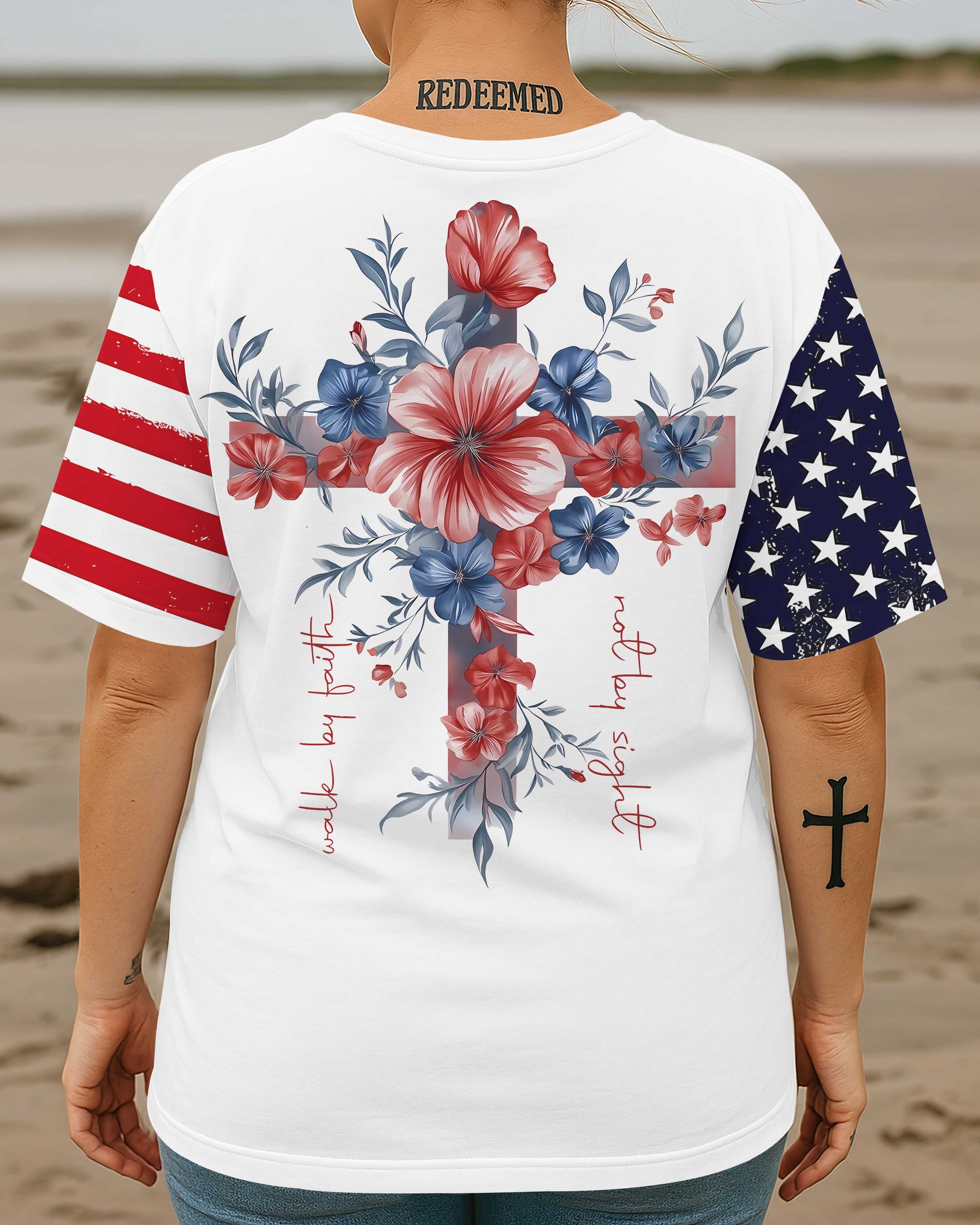 Walk By Faith Not By Sight All Over Print T-Shirt