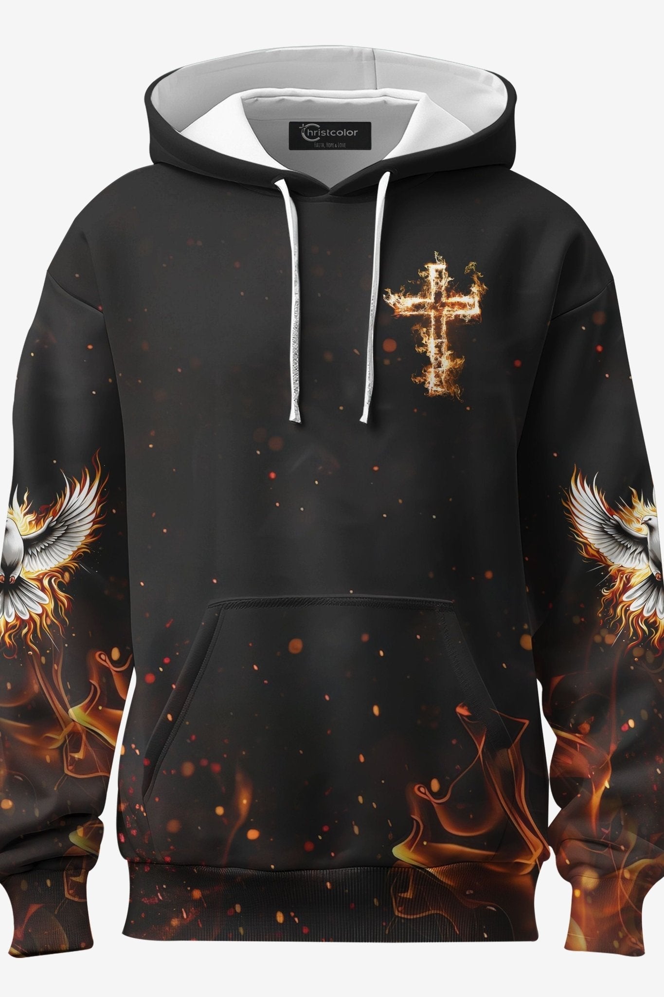 Baptized In Fire Matthew 3:11 All Over Print Hoodie