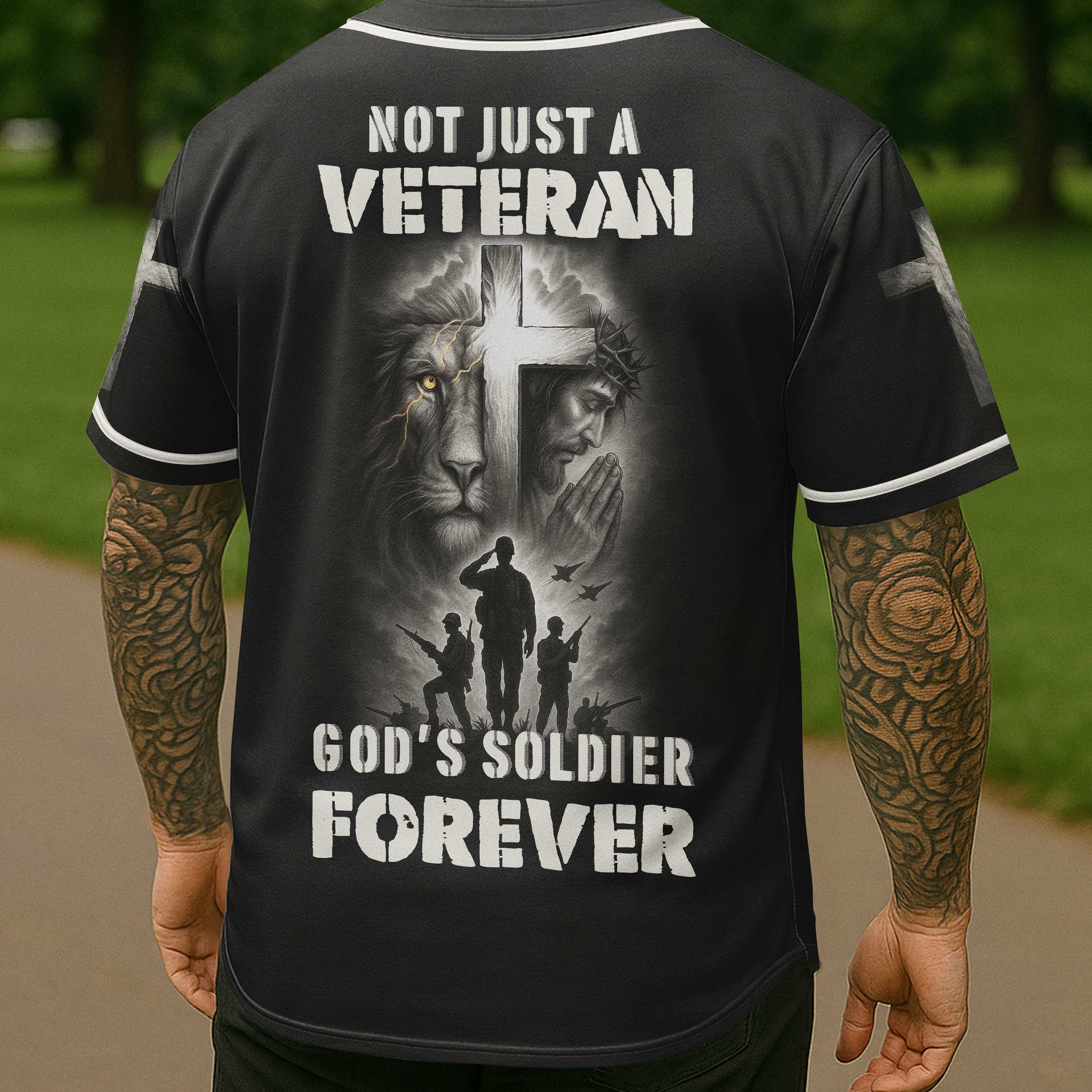 Not Just A Veteran God's Soldier Forever Jersey