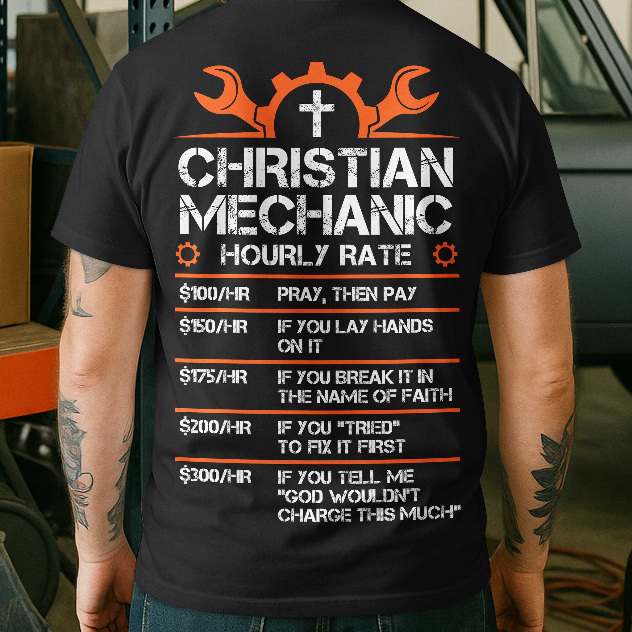Christian Mechanic Hourly Rate T-Shirt