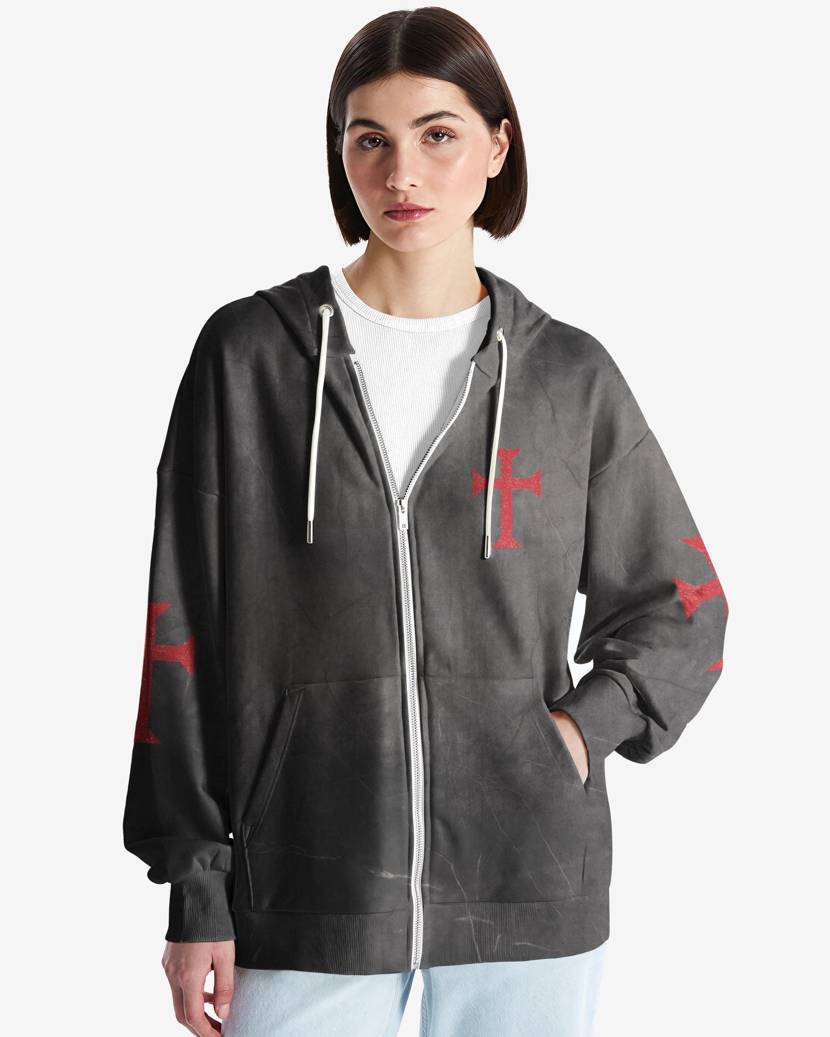 Let Your Faith Be Bigger Than Your Fear All Over Print Zip Hoodie