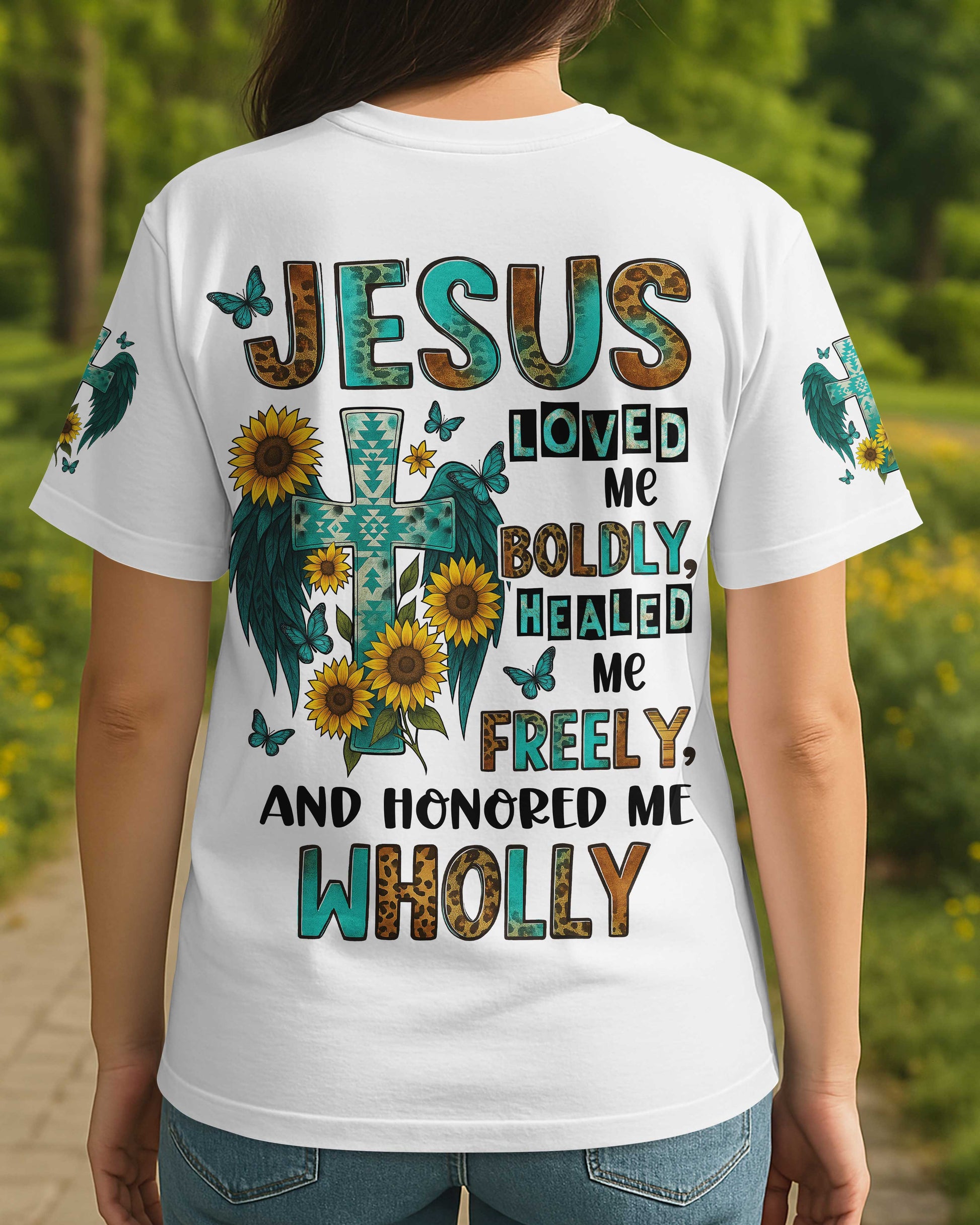 Jesus Loved Me Boldly All Over Print T-Shirt