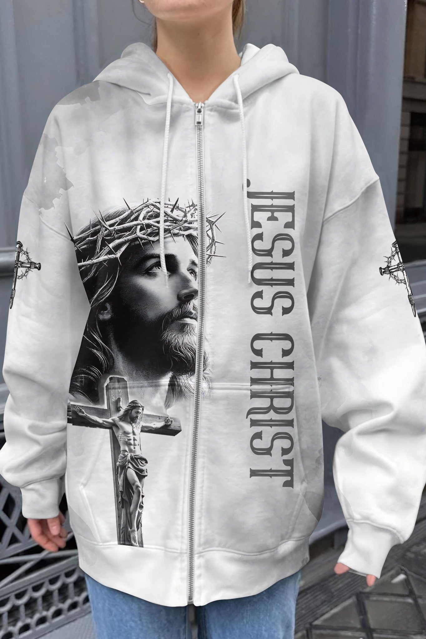Yet He Chose Me All Over Print Zip Hoodie