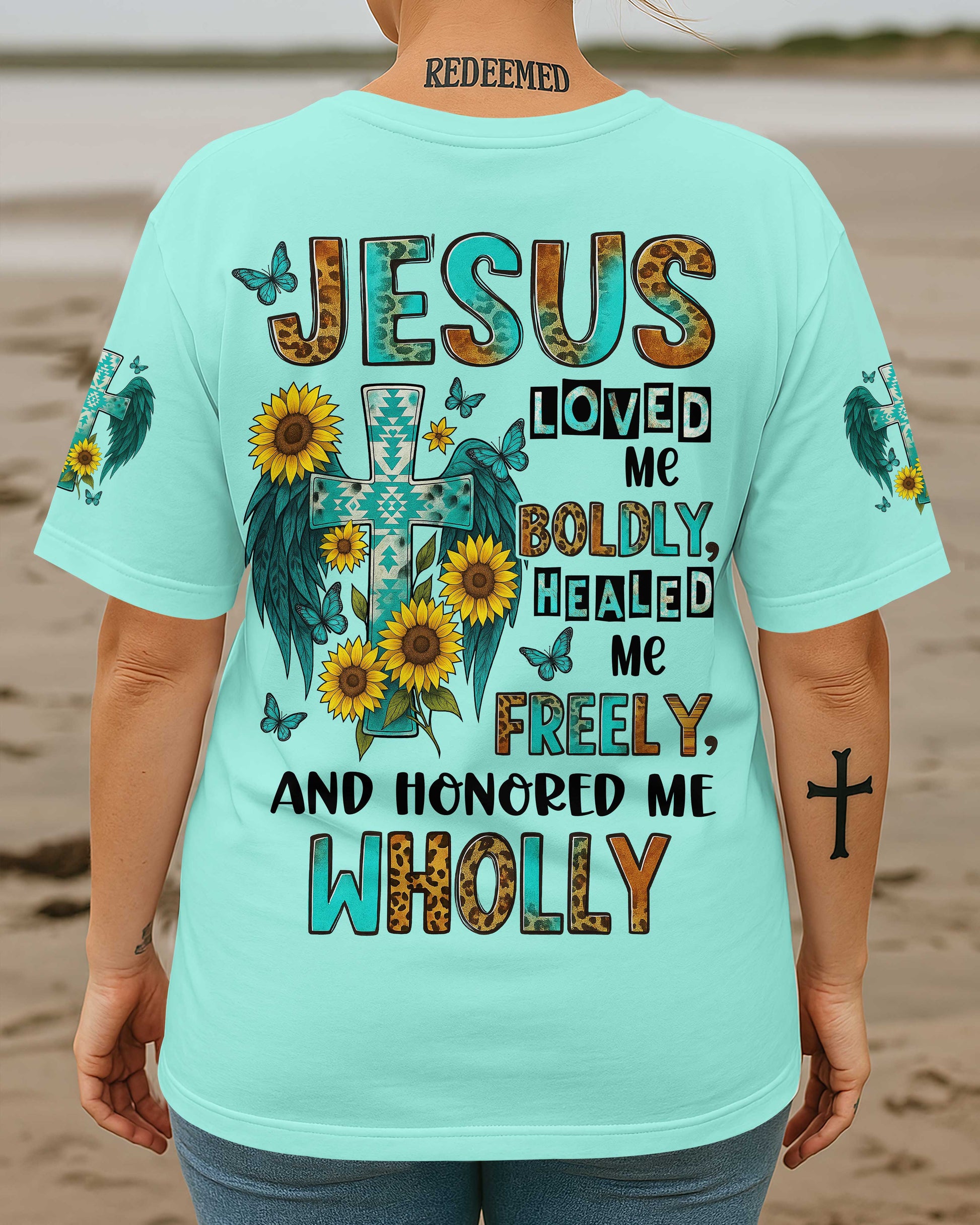 Jesus Loved Me Boldly All Over Print T-Shirt