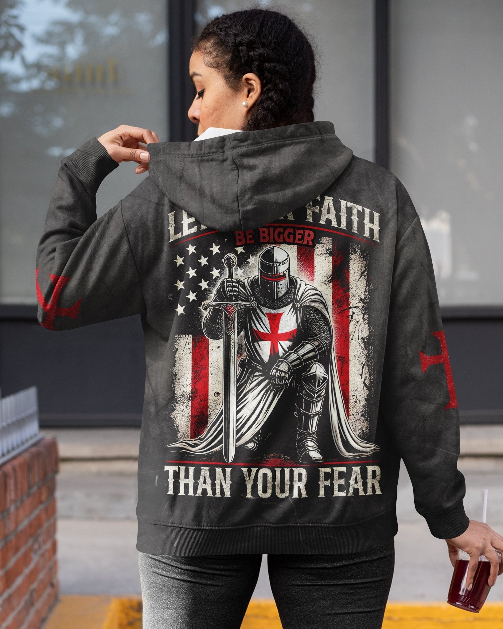Let Your Faith Be Bigger Than Your Fear All Over Print Zip Hoodie