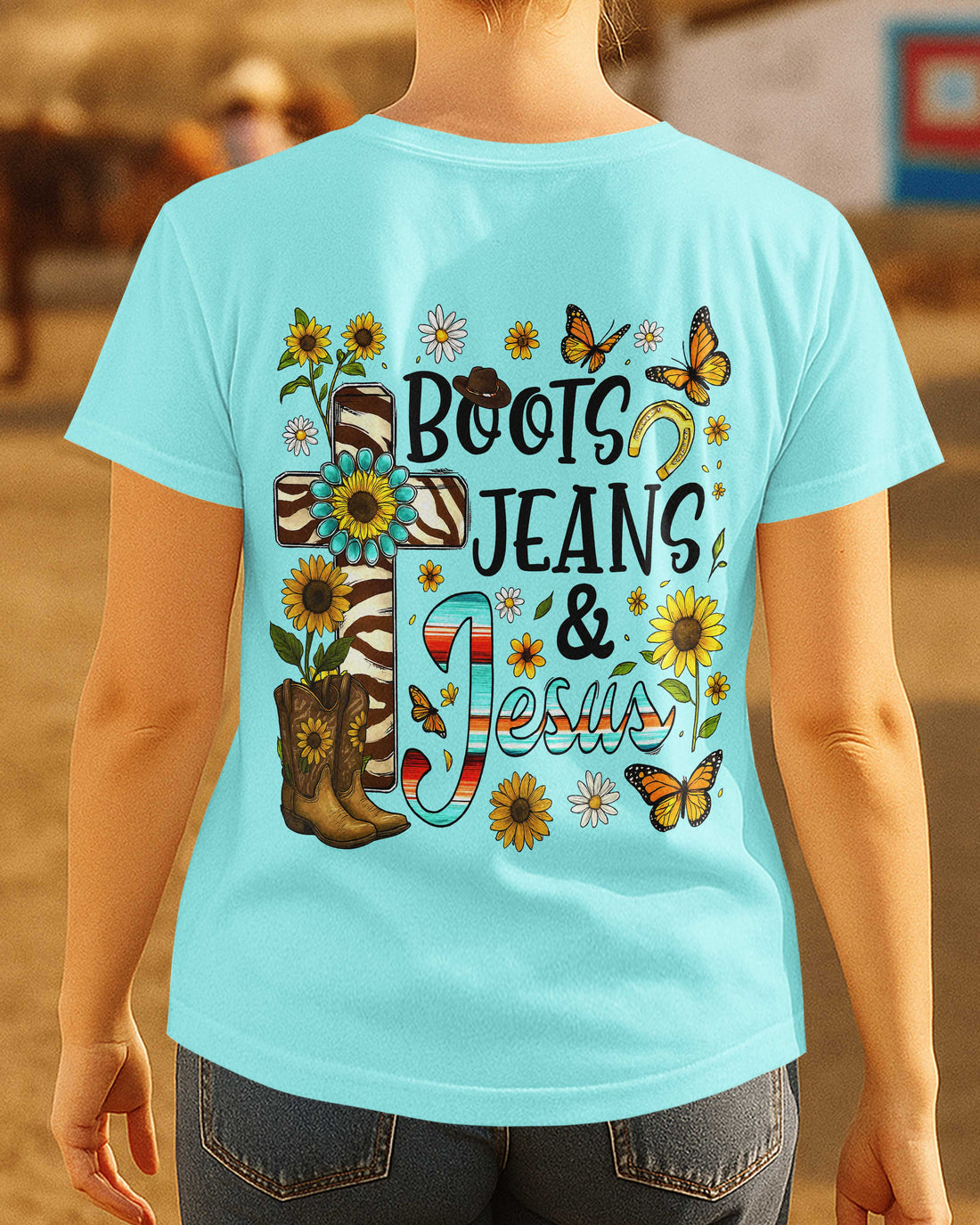 Boots Jeans & Jesus T-Shirt