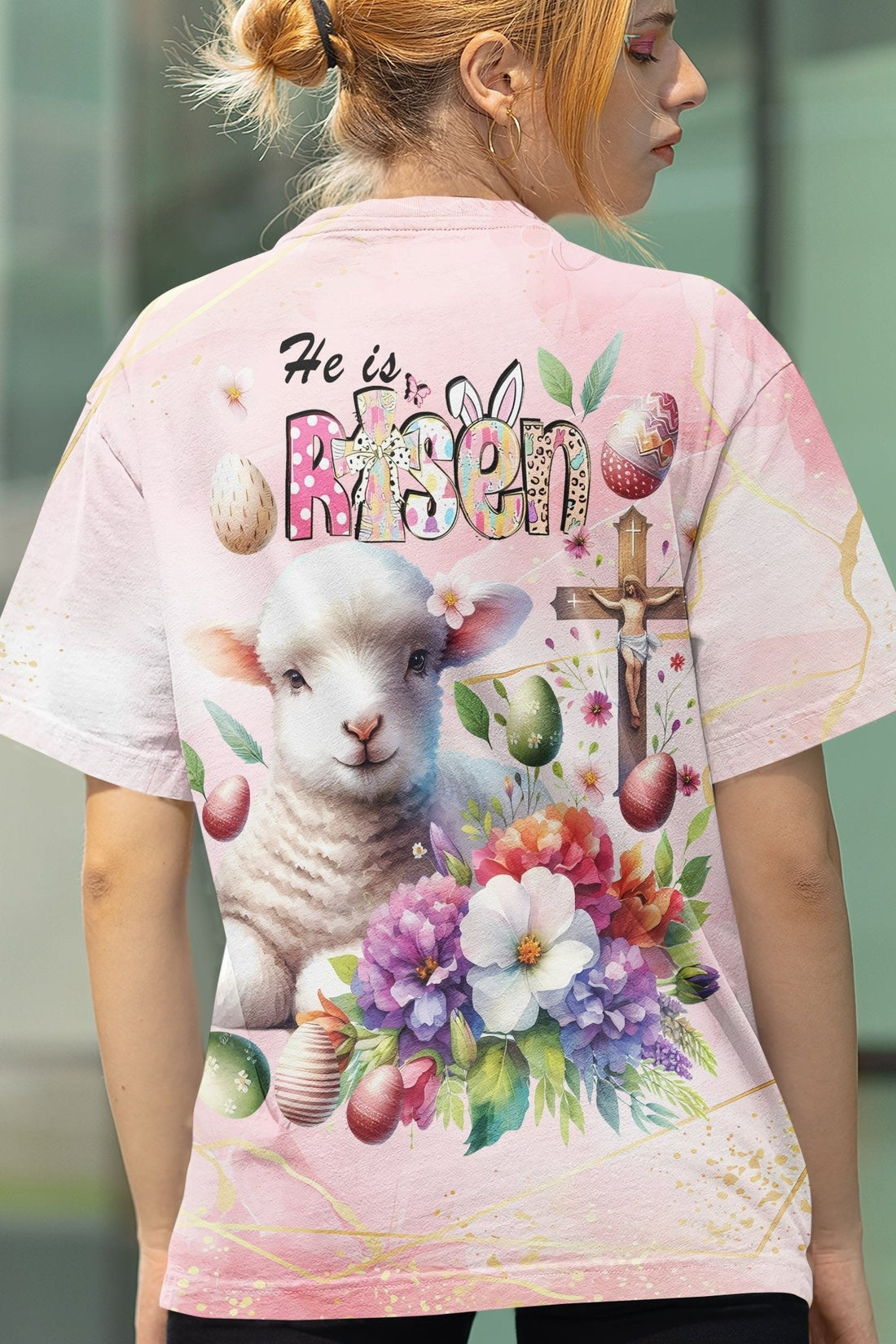 He Is Risen All Over Print T-shirt
