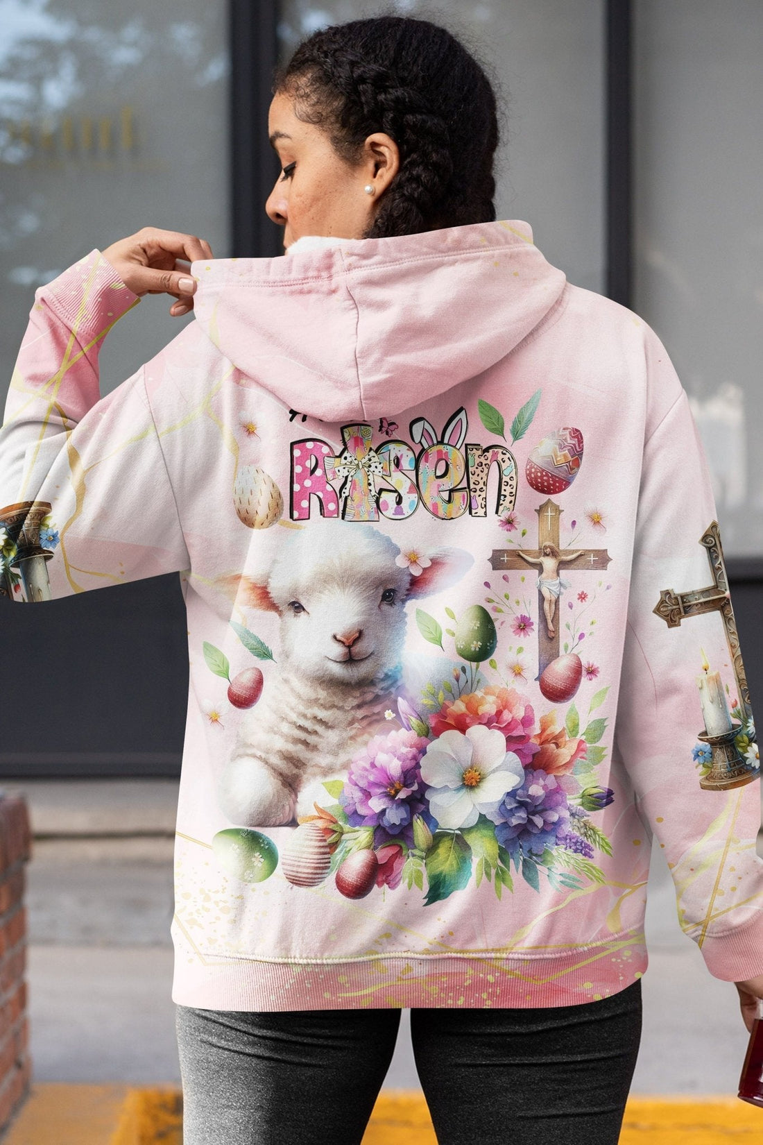 He Is Risen All Over Print Zip Hoodie