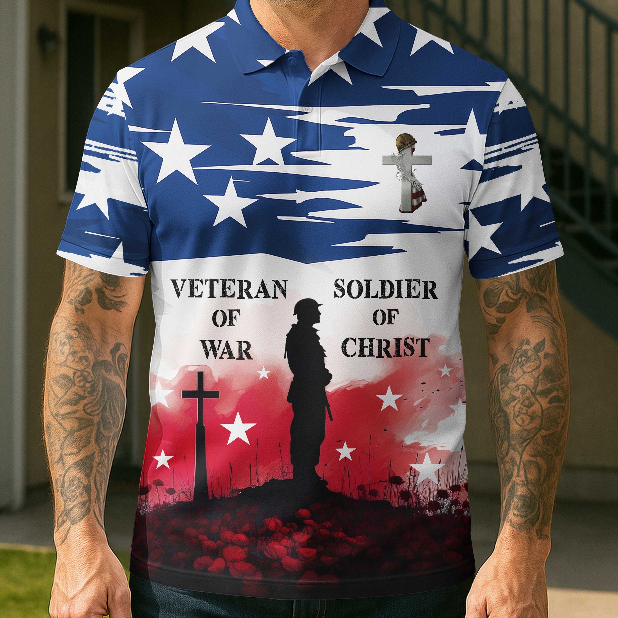 Veteran Of War All Over Print Polo