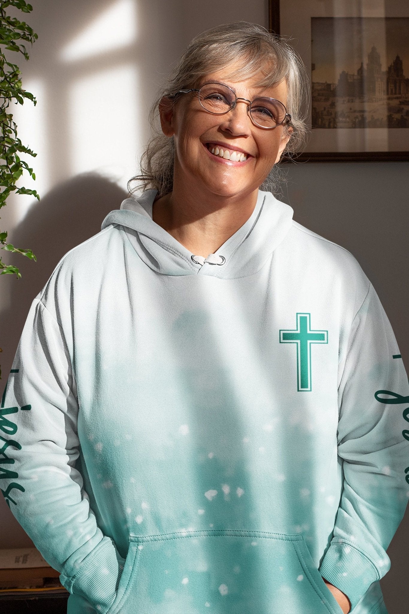 Jesus Is My Living Hope All Over Print Hoodie