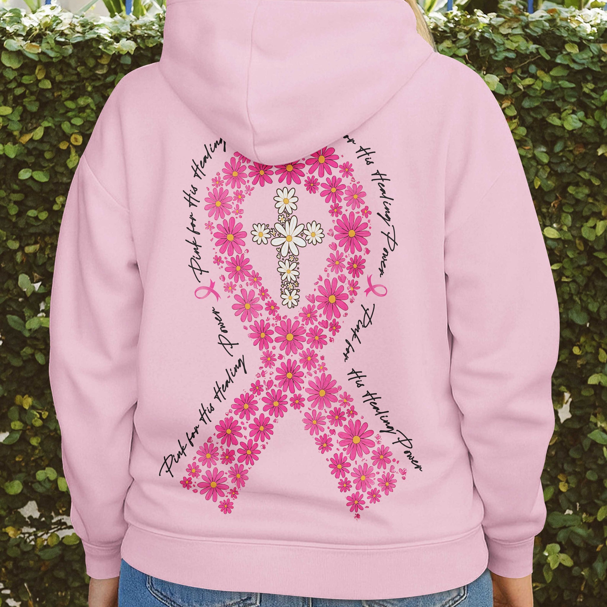 Pink For His Healing Power Hoodie
