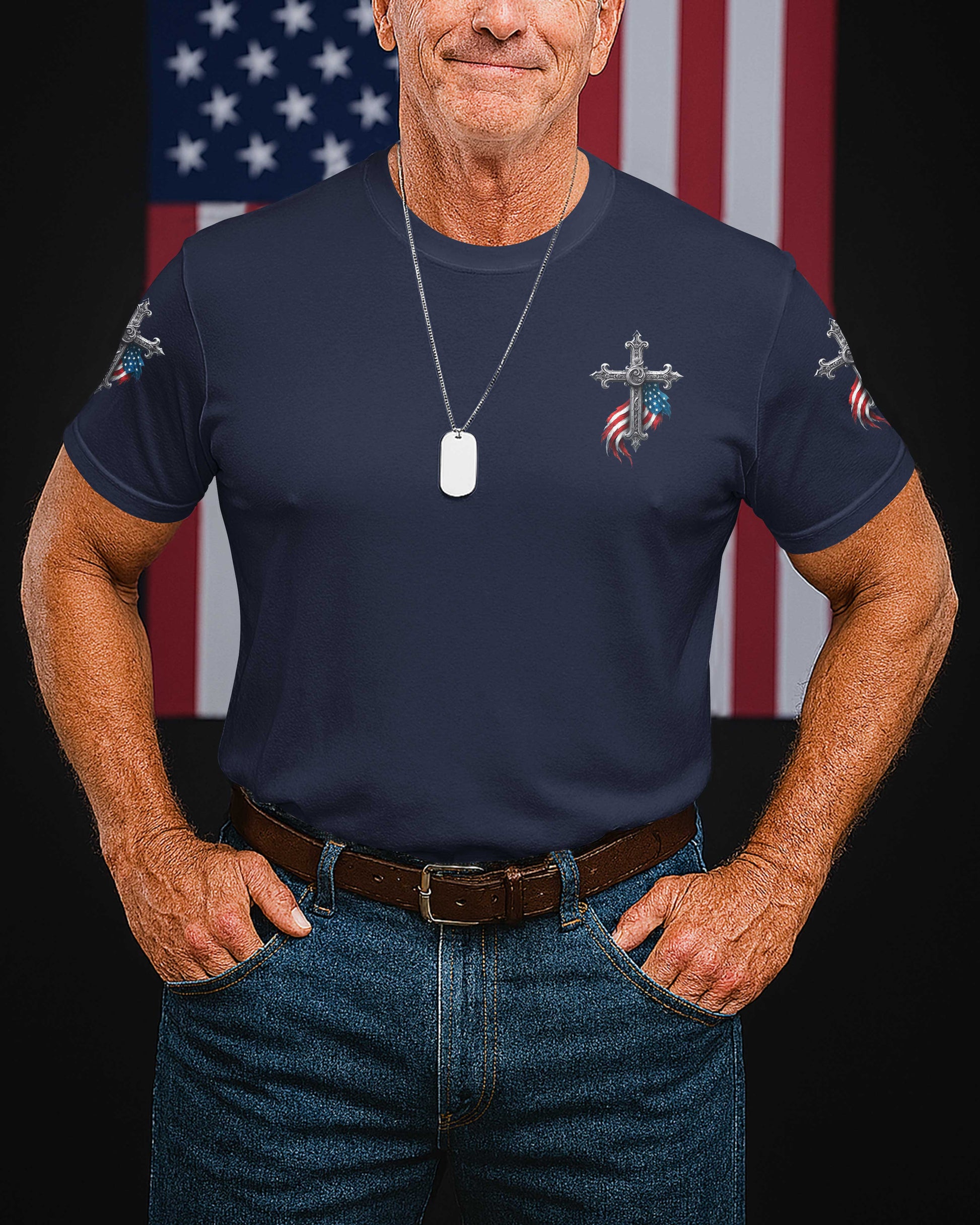 I Bled For The Flag I Kneel For The Cross Shirt