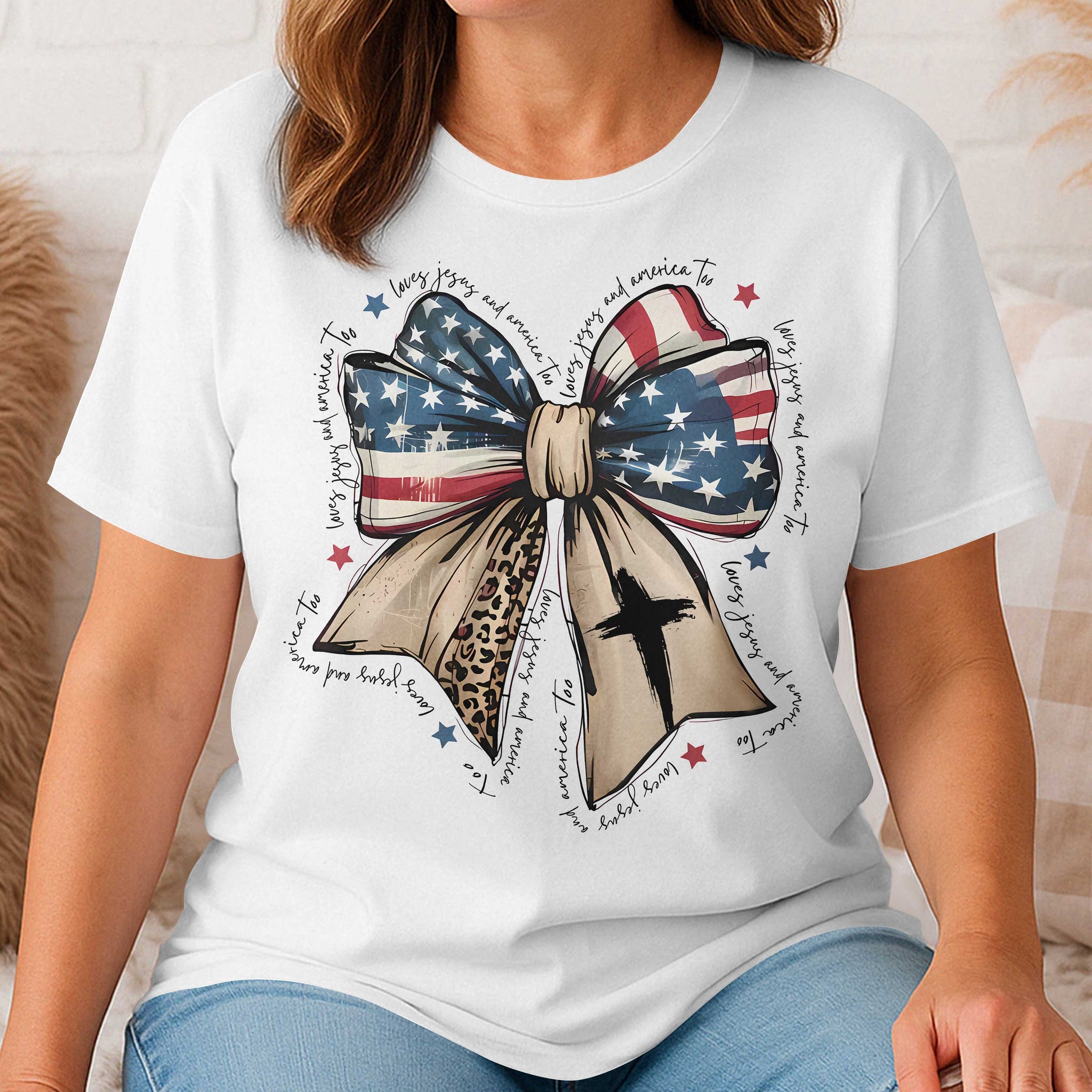 Loves Jesus And America Too T-Shirt