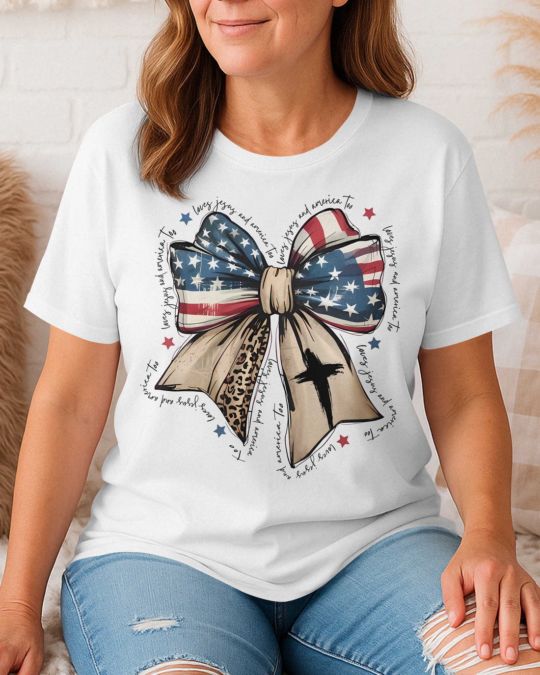 Loves Jesus And America Too T-Shirt