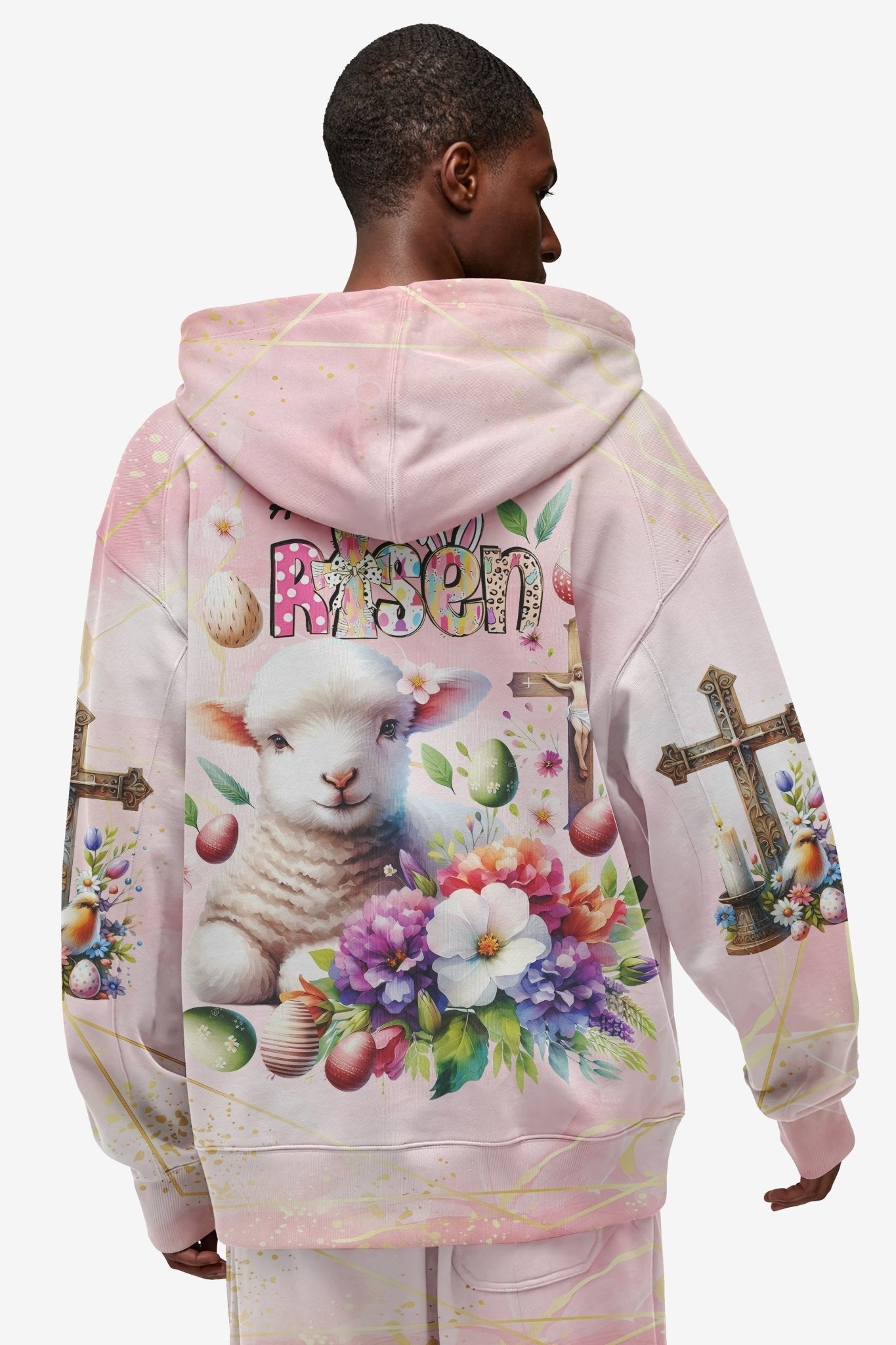He Is Risen All Over Print Zip Hoodie