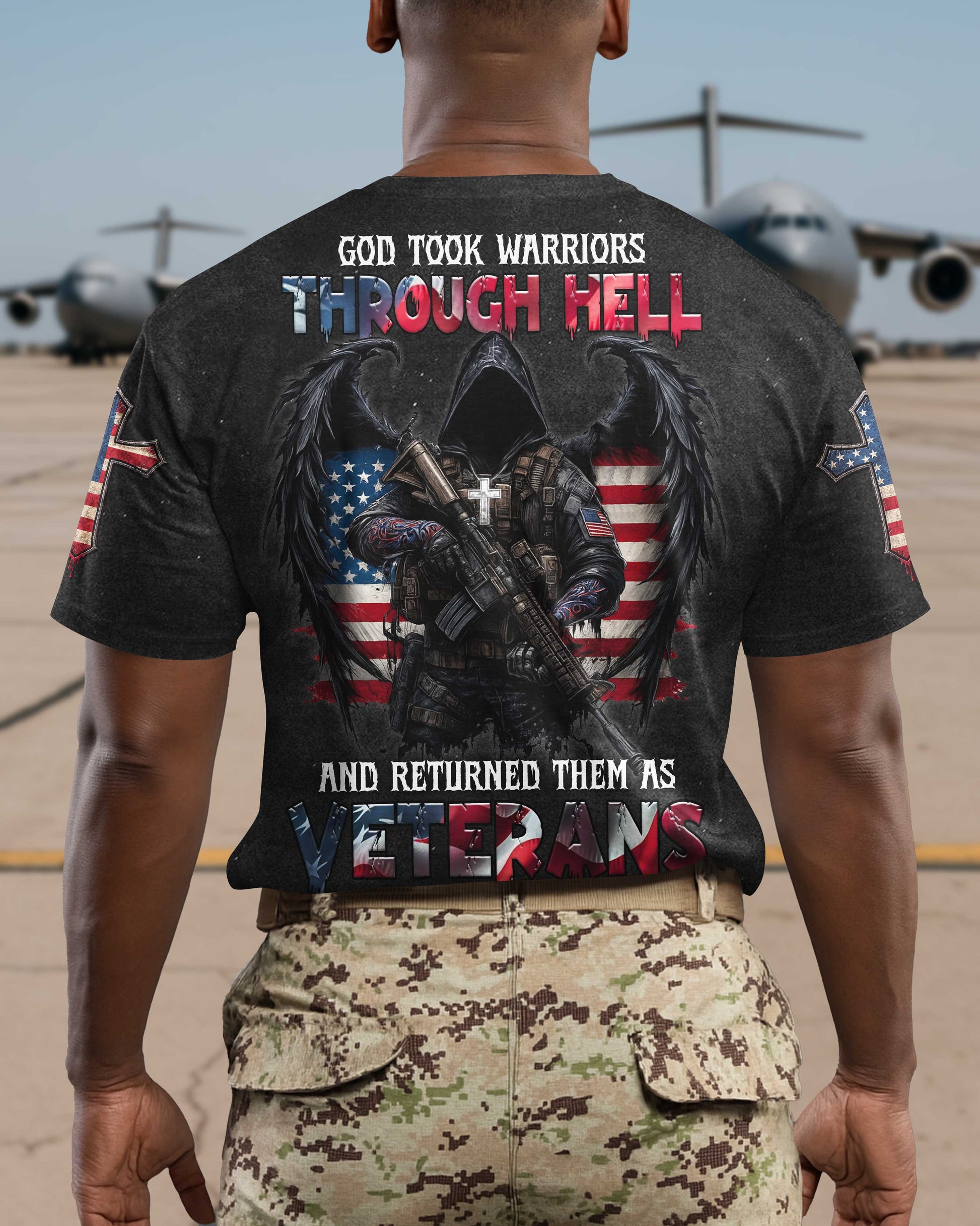 God Took Warriors Through Hell And Returned Them As Veterans Shirt