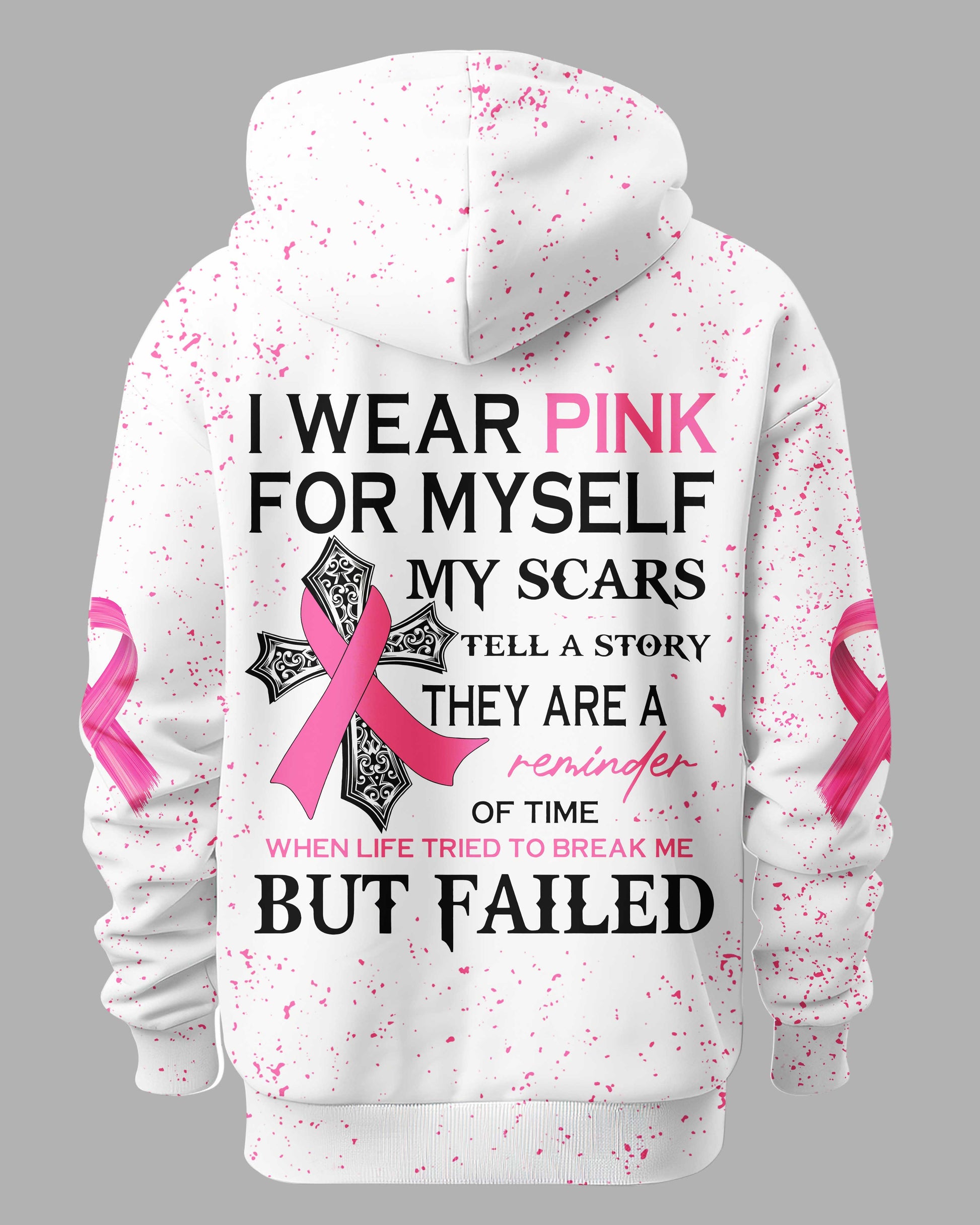 I Wear Pink For My Self All Over Print Hoodie