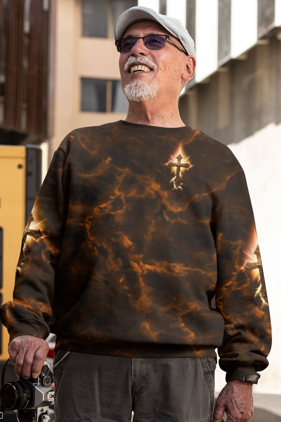A Child Of God A Man Of Faith A Warrior Of Christ All Over Print Sweater