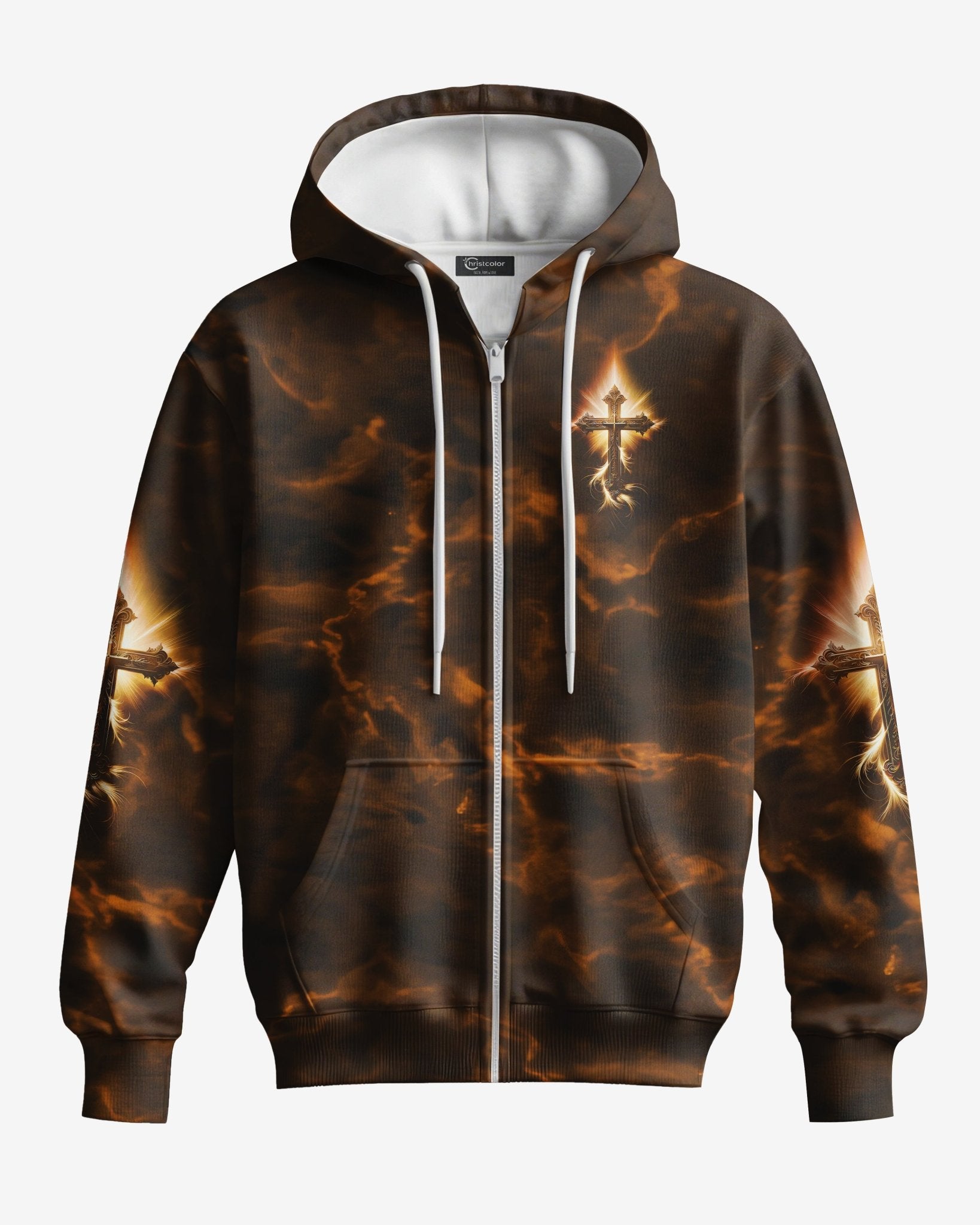 A Child Of God A Man Of Faith A Warrior Of Christ All Over Print Zip Hoodie