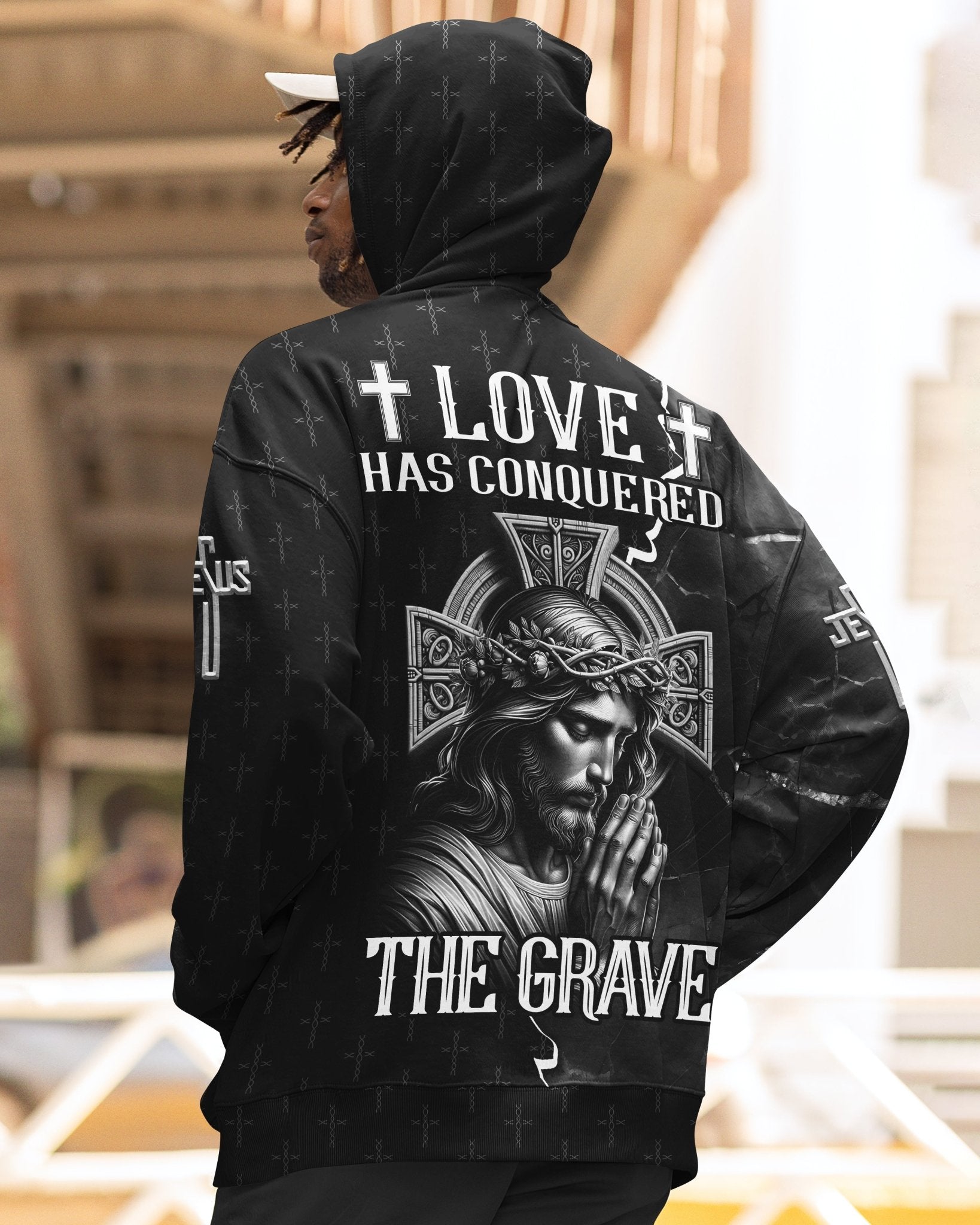 Love Has Conquered The Grave All Over Print Zip Hoodie