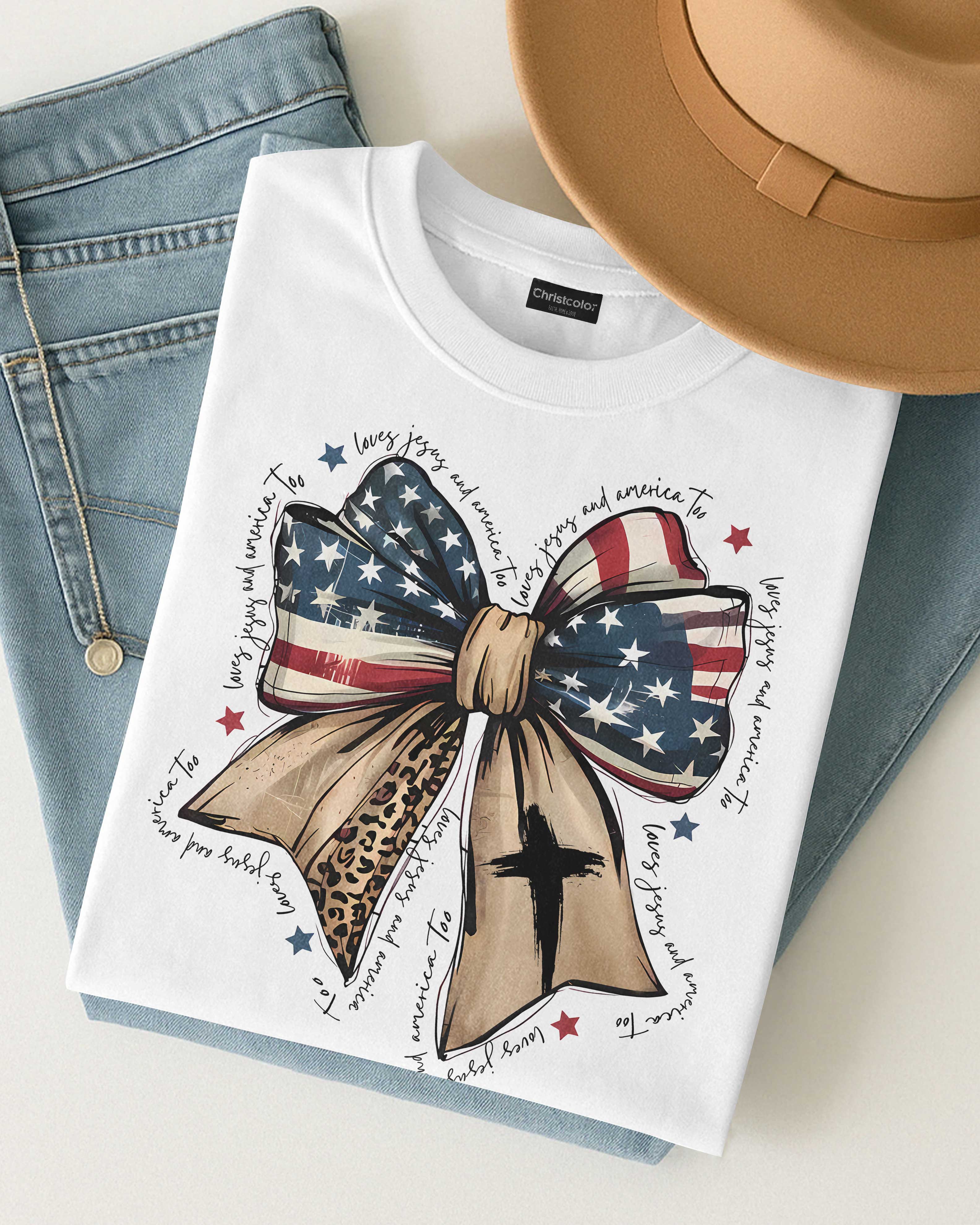 Loves Jesus And America Too T-Shirt