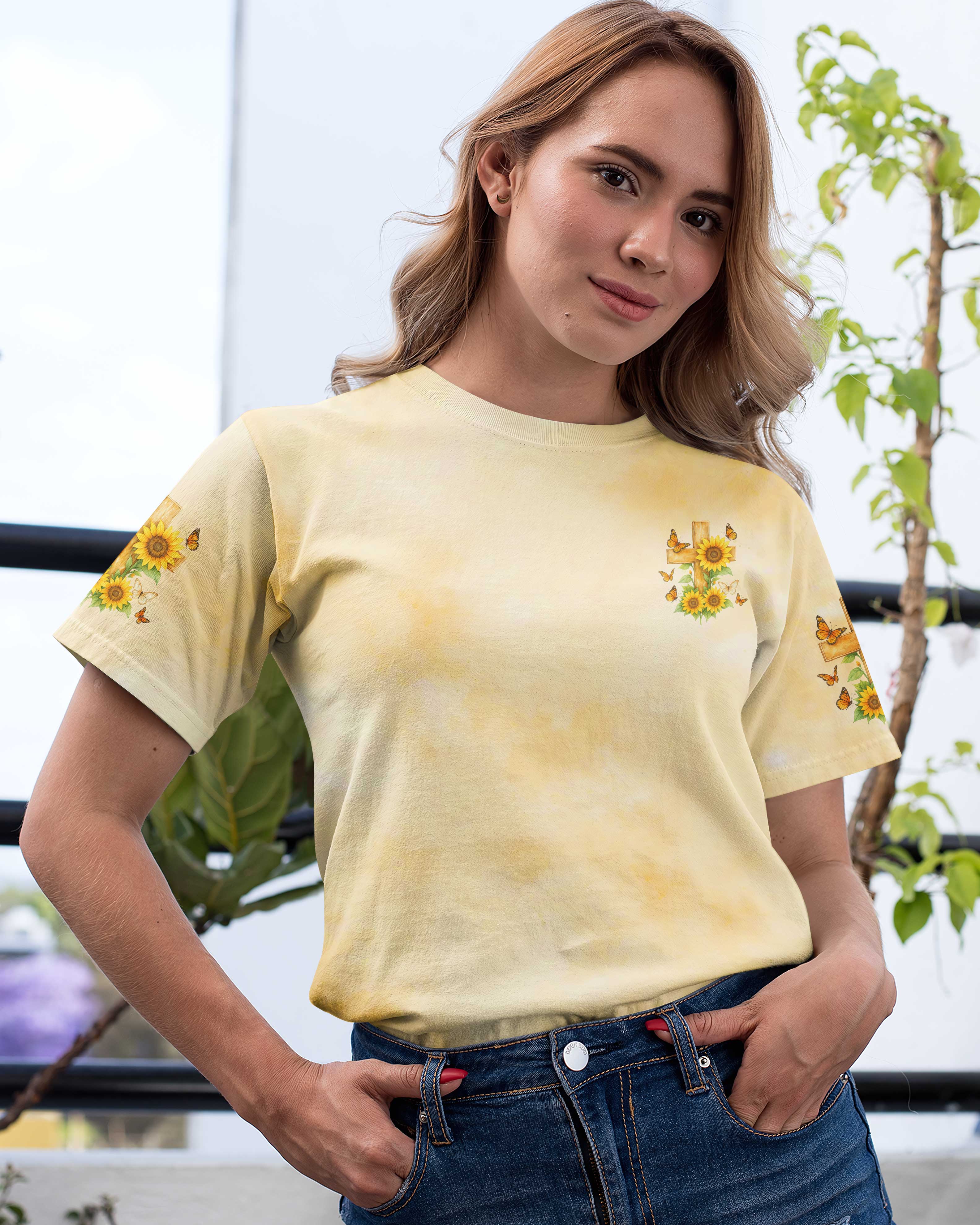He Turned My Scars Into Stories All Over Print T-Shirt