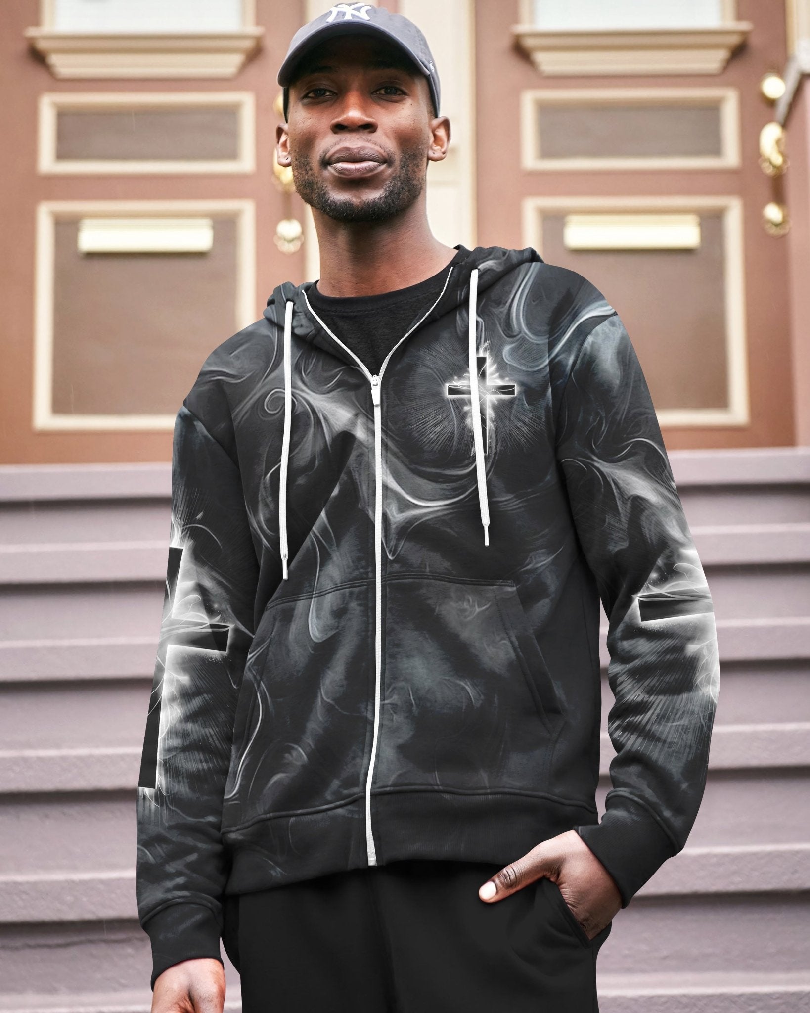 A Child Of God A Man Of Faith All Over Print Zip Hoodie