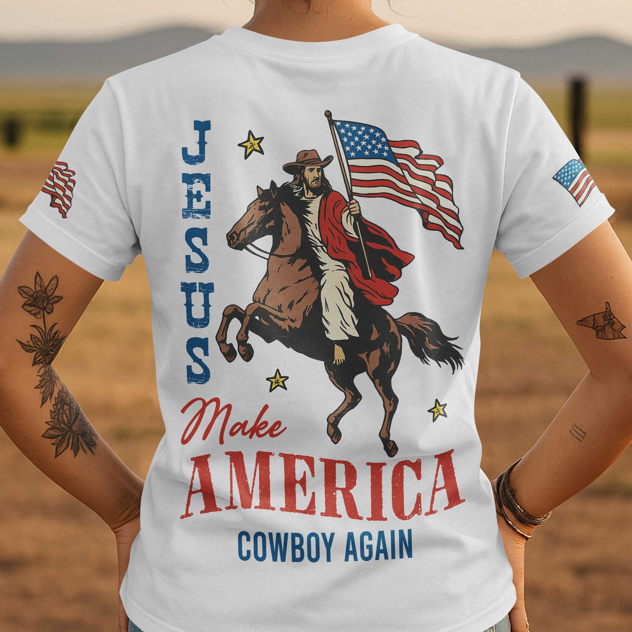 Jesus Make America Cowboy Again T-Shirt