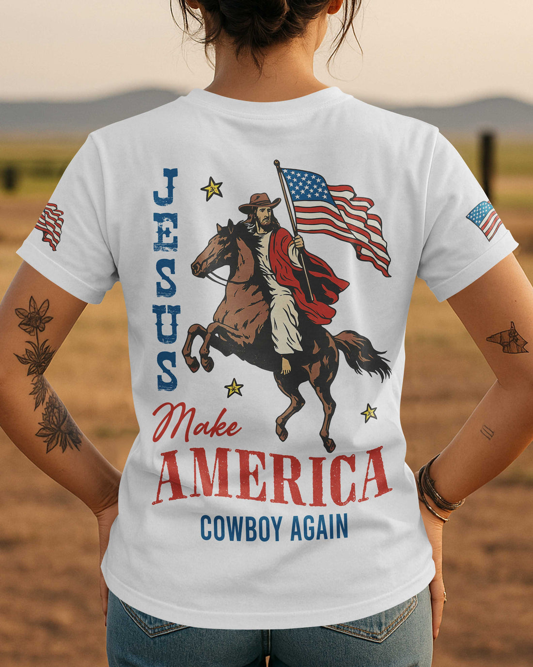 Jesus Make America Cowboy Again T-Shirt