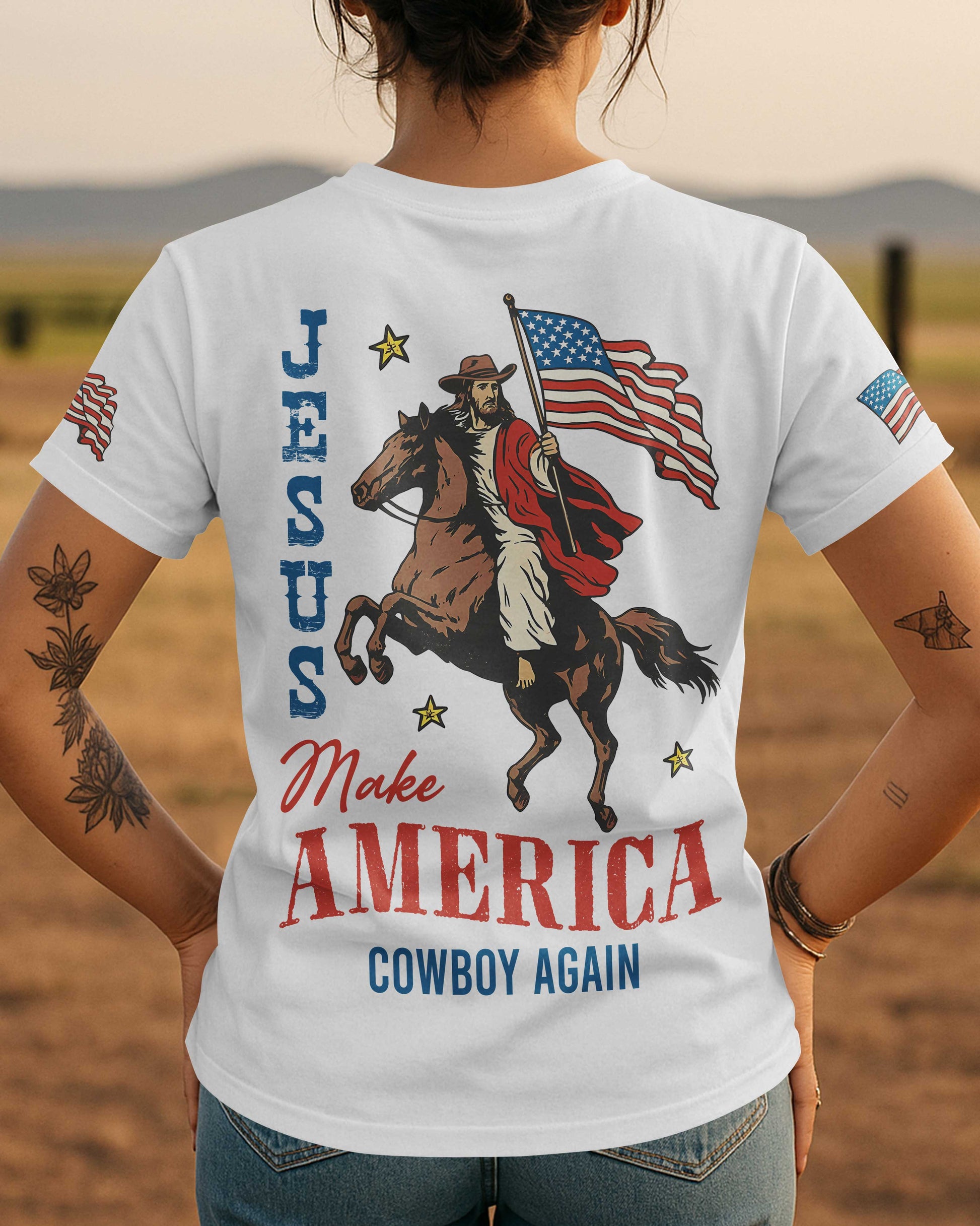 Jesus Make America Cowboy Again T-Shirt