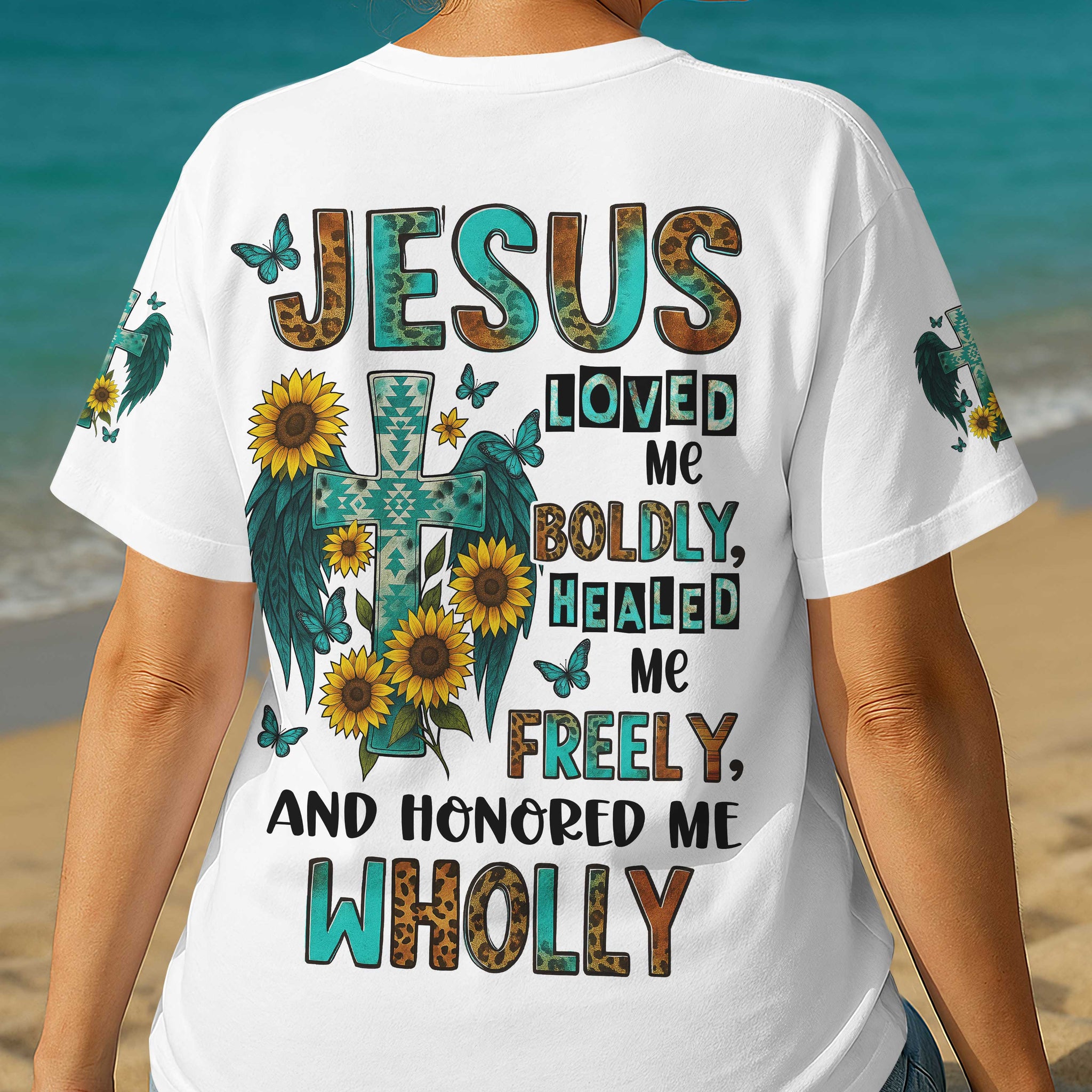 Jesus Loved Me Boldly All Over Print T-Shirt