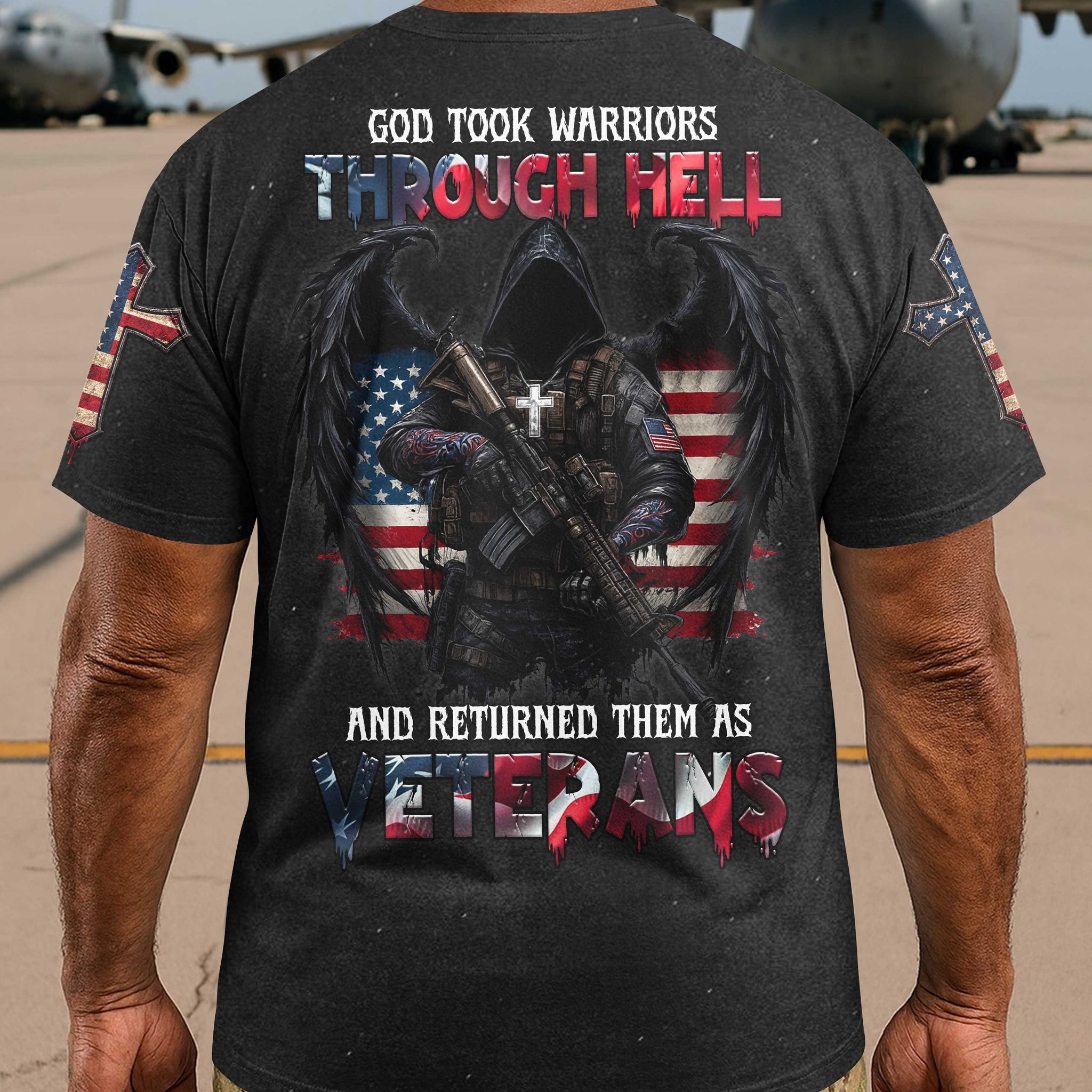 God Took Warriors Through Hell And Returned Them As Veterans Shirt