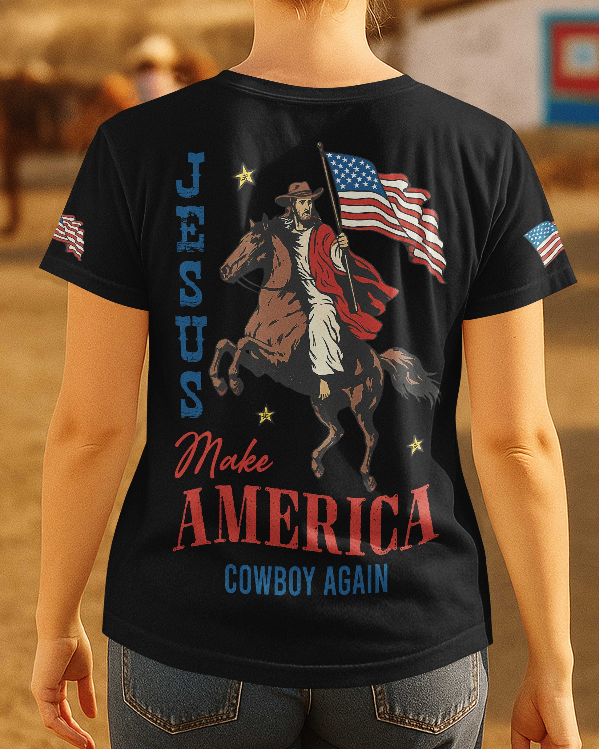 Jesus Make America Cowboy Again T-Shirt