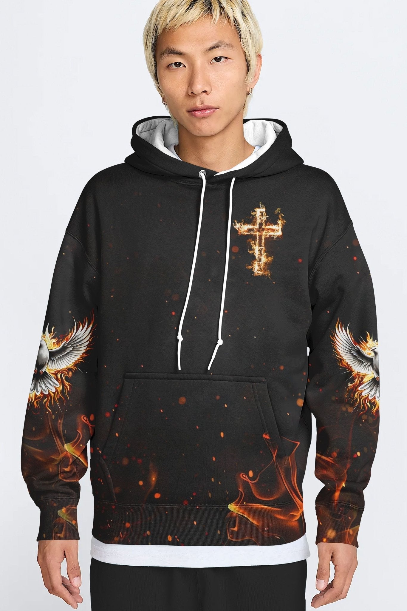Baptized In Fire Matthew 3:11 All Over Print Hoodie
