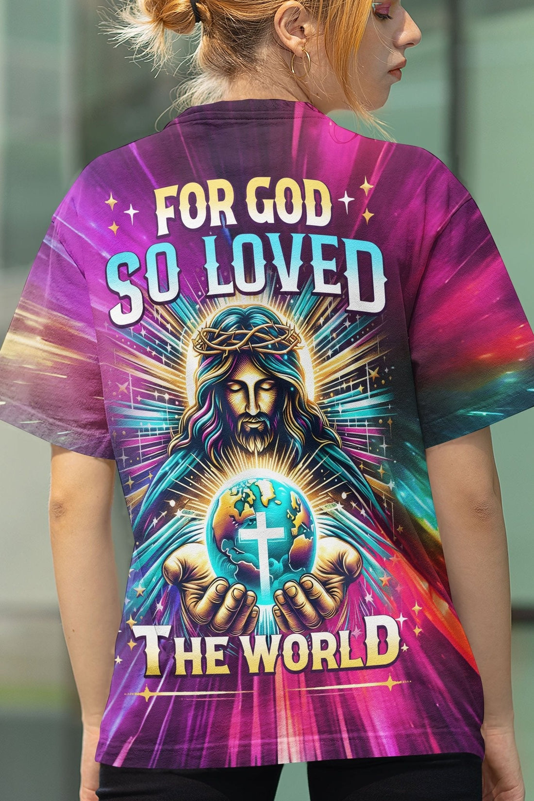 For God So Loved The World All Over Print T-shirt