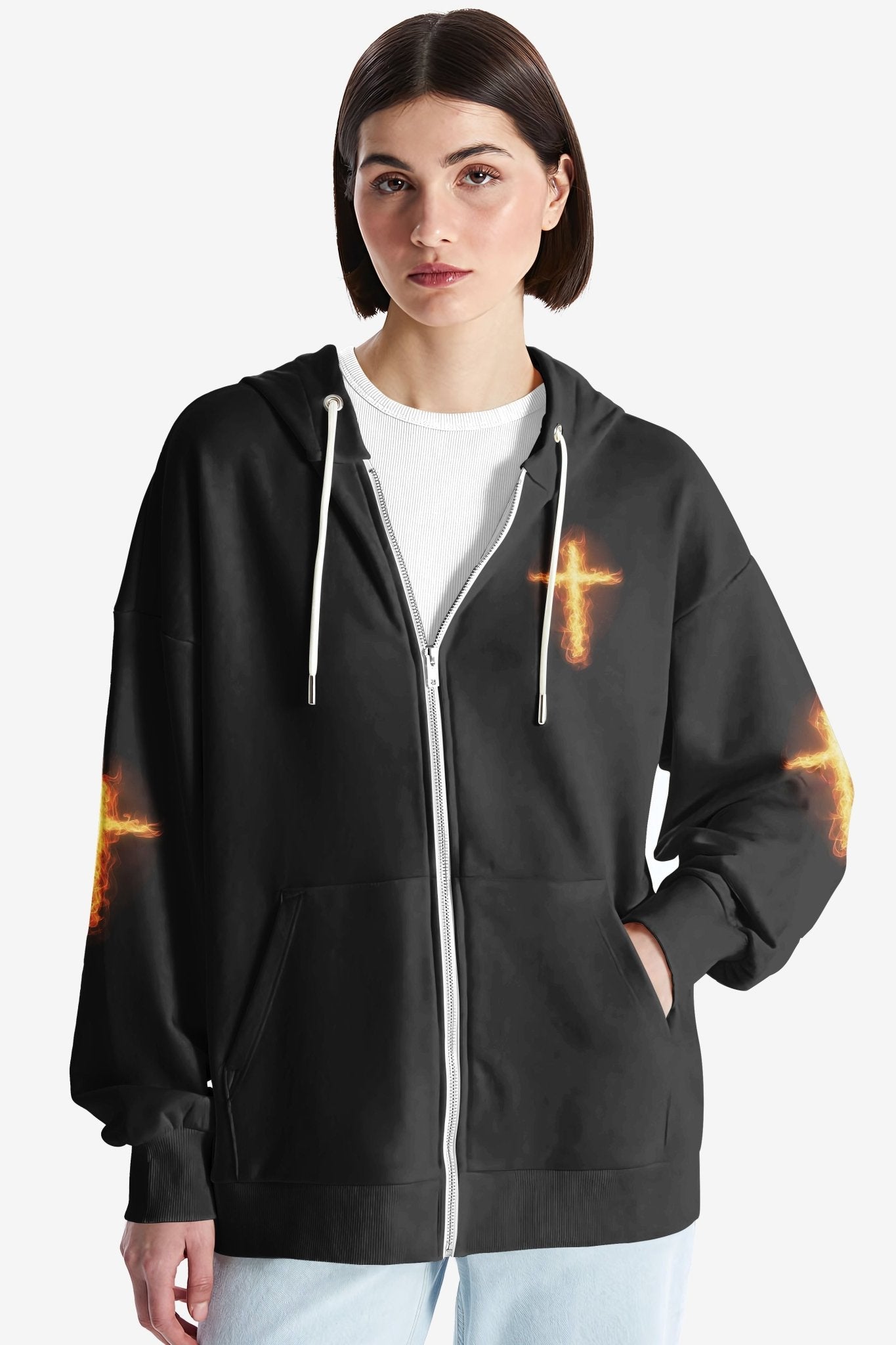 There's No Greater Love Than This All Over Print Zip Hoodie