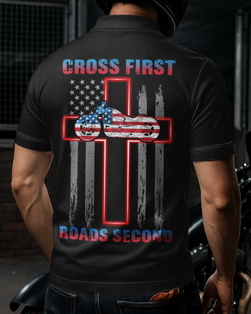 Cross First Roads Second All Over Print Polo