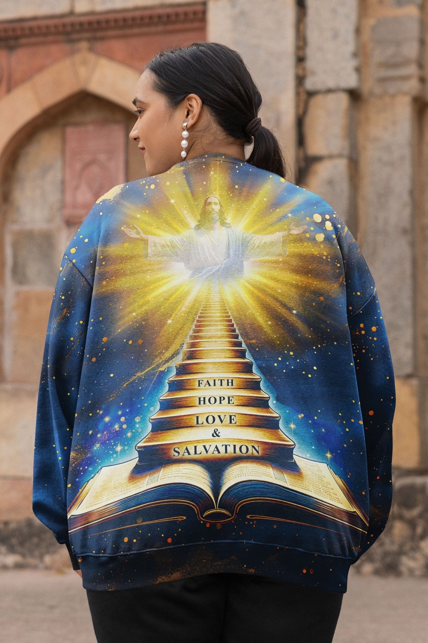 Faith Hope Love & Salvation All Over Print Sweater