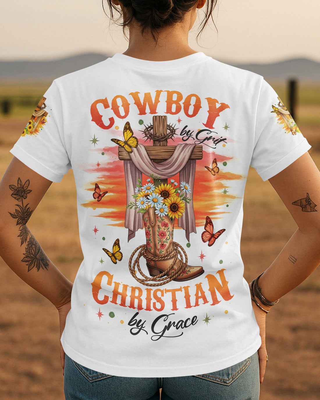 Cowboy By Grit Christian By Grace T-Shirt