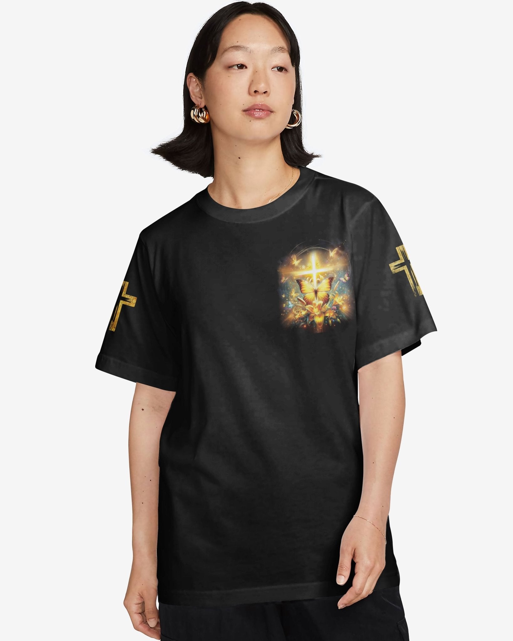 God Steps In Miracles Happen All Over Print T-shirt