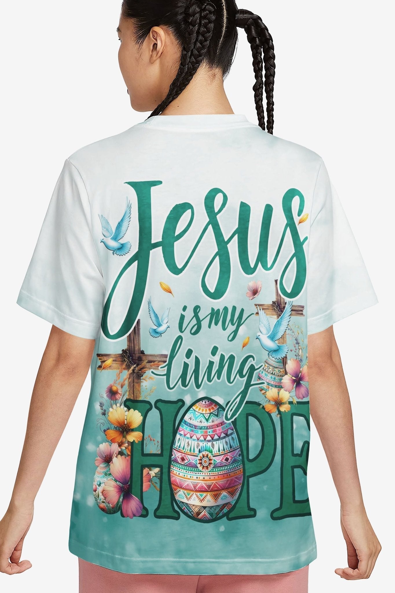 Jesus Is My Living Hope All Over Print T-shirt