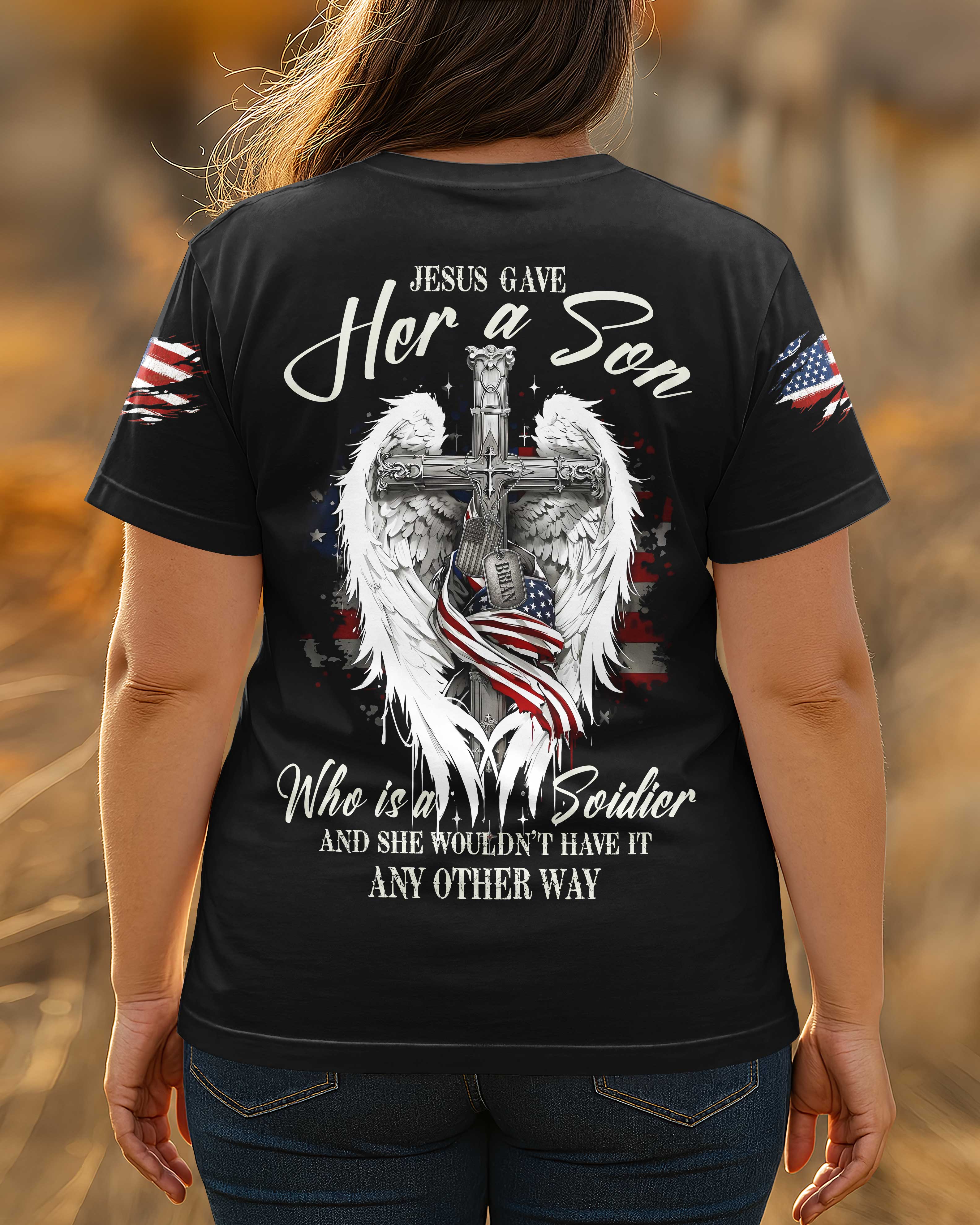 Jesus Gave Her A Son All Over Print T-Shirt