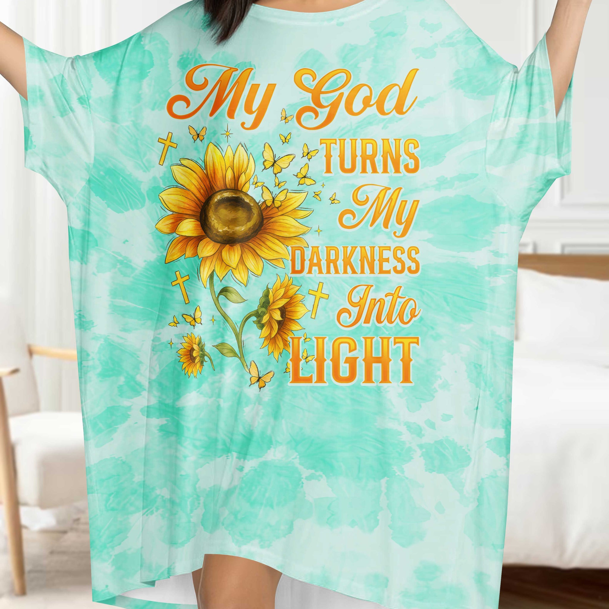 My God Turns My Darkness Into Light Sleep Tee