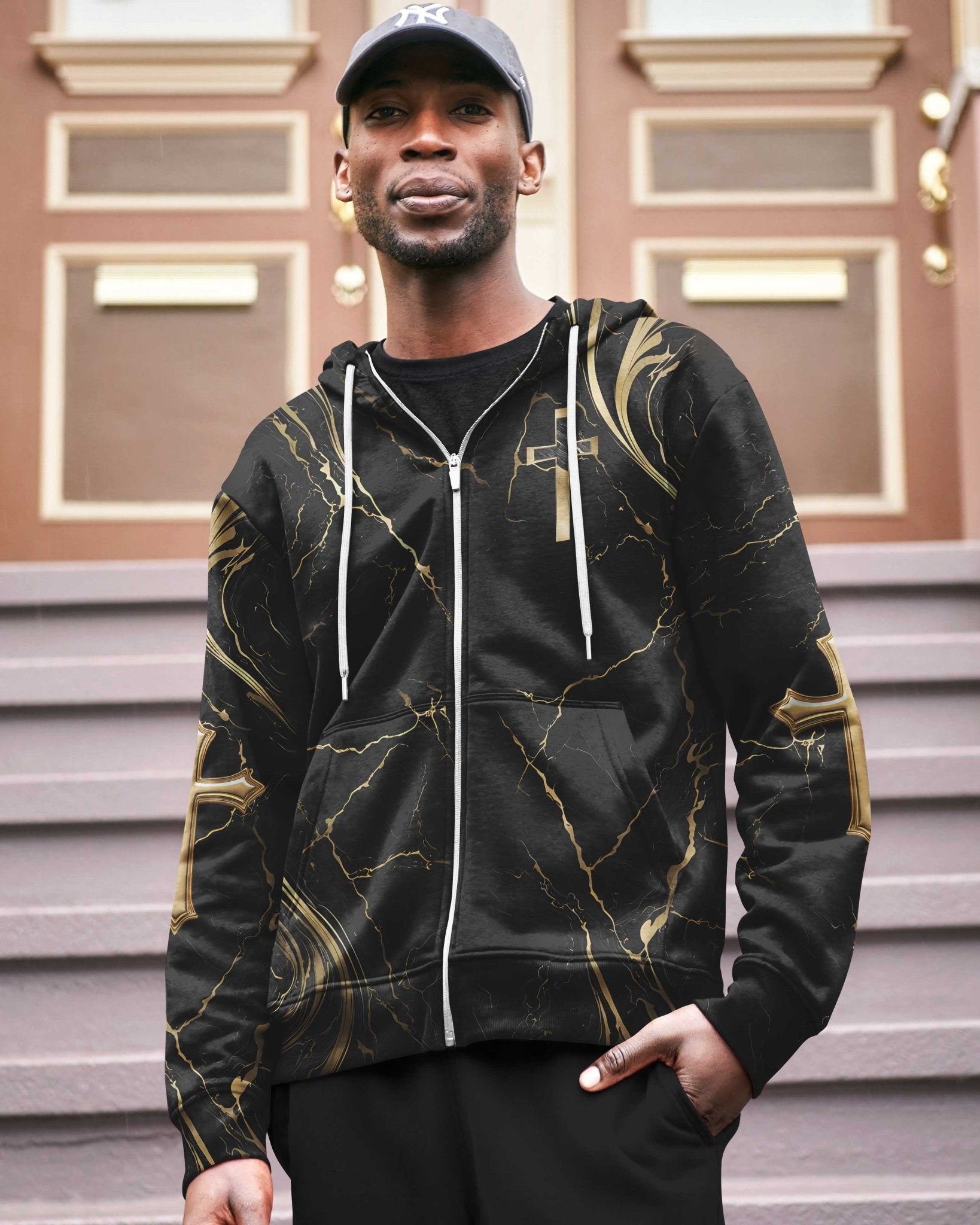 God Is Good All Over Print Zip Hoodie