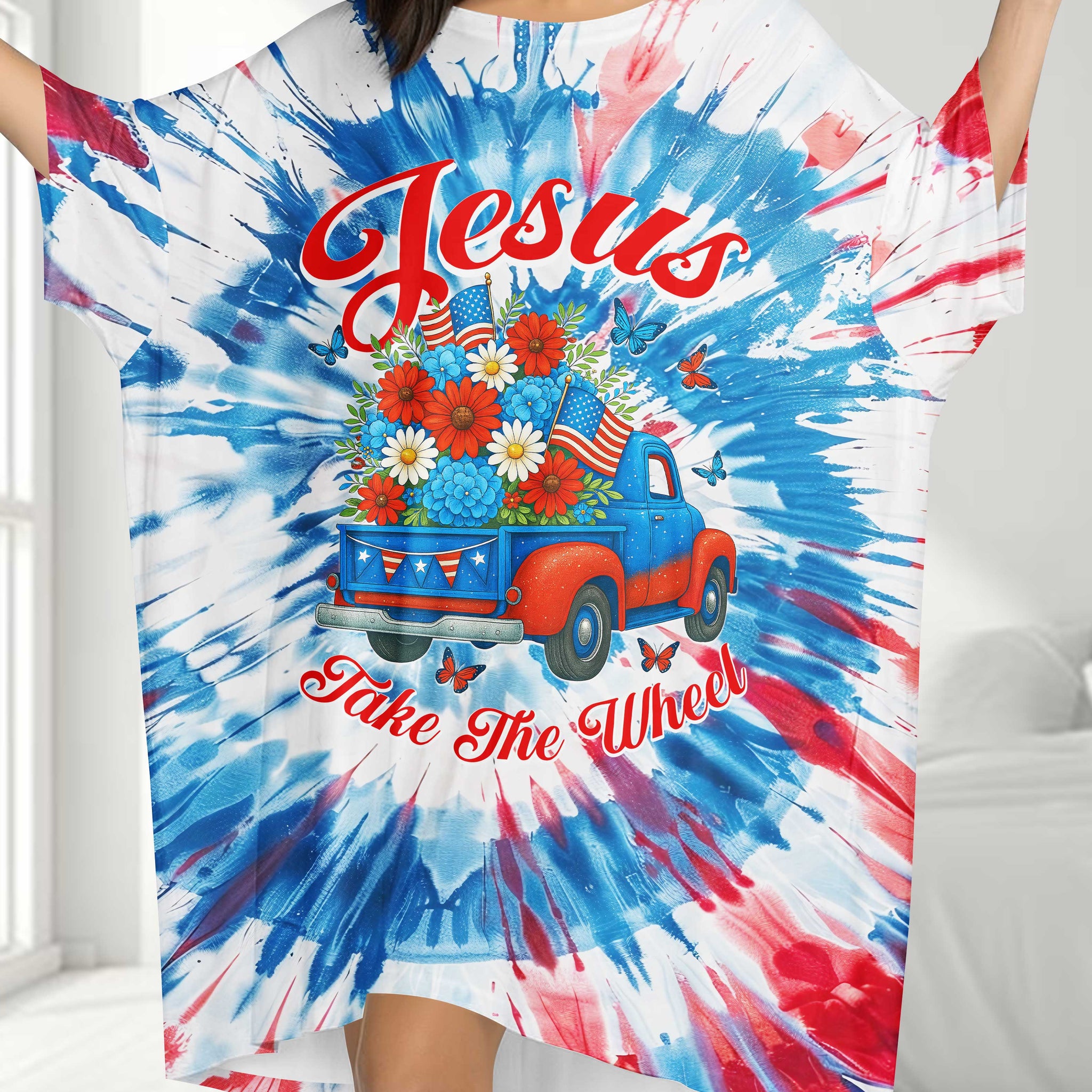 Jesus Take The Wheel All Over Print Sleep Tee