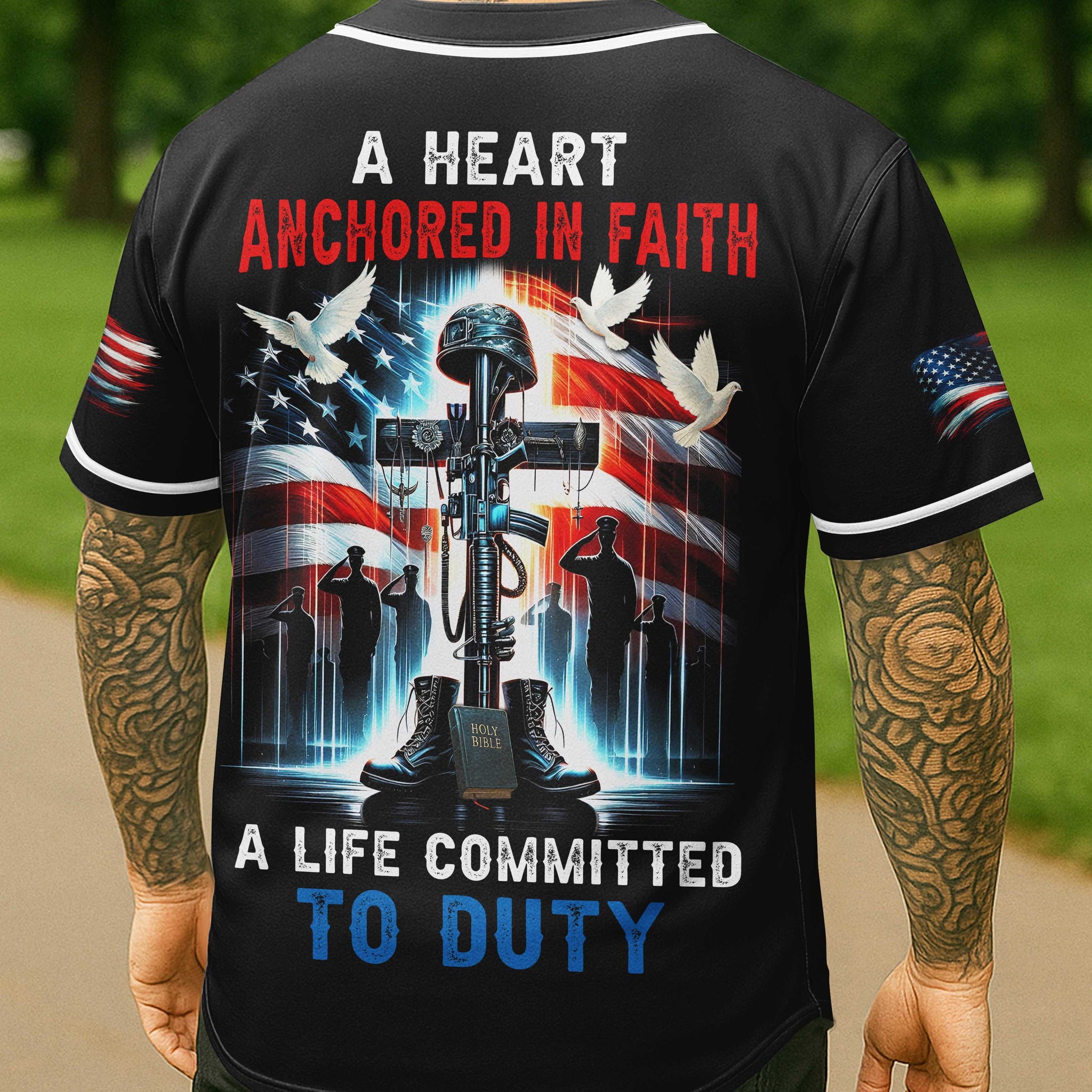 A Heart Anchored In Faith All Over Print Jersey