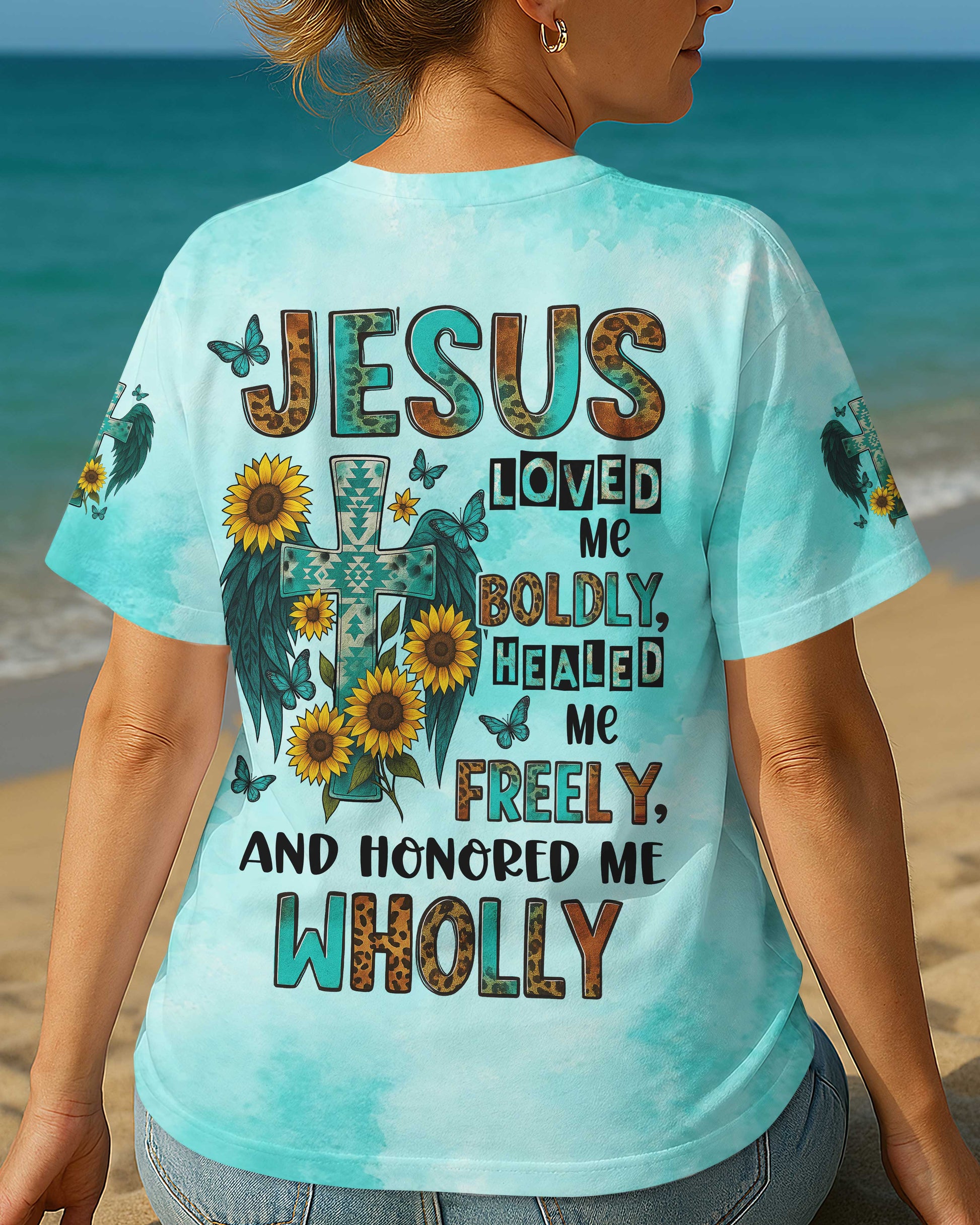 Jesus Loved Me Boldly All Over Print T-Shirt