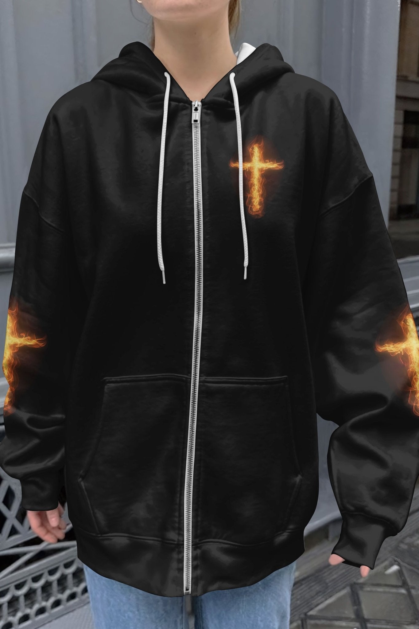 There's No Greater Love Than This All Over Print Zip Hoodie