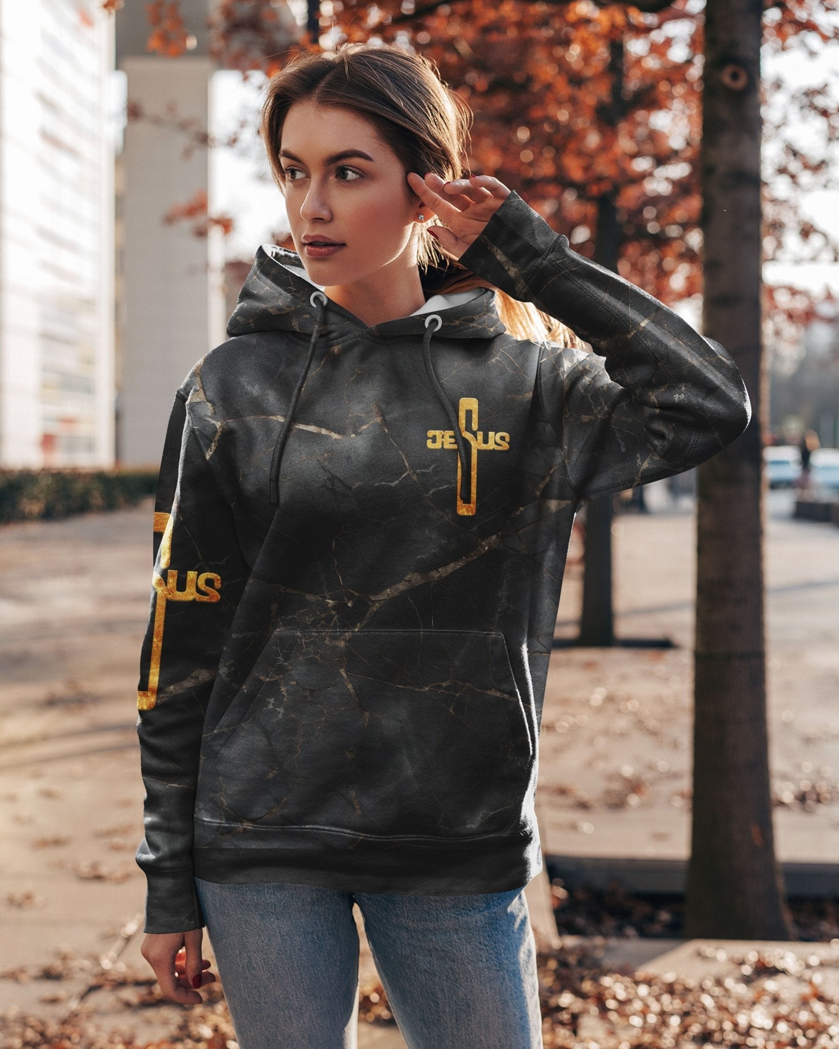 Death Could Not Hold Him All Over Print Hoodie