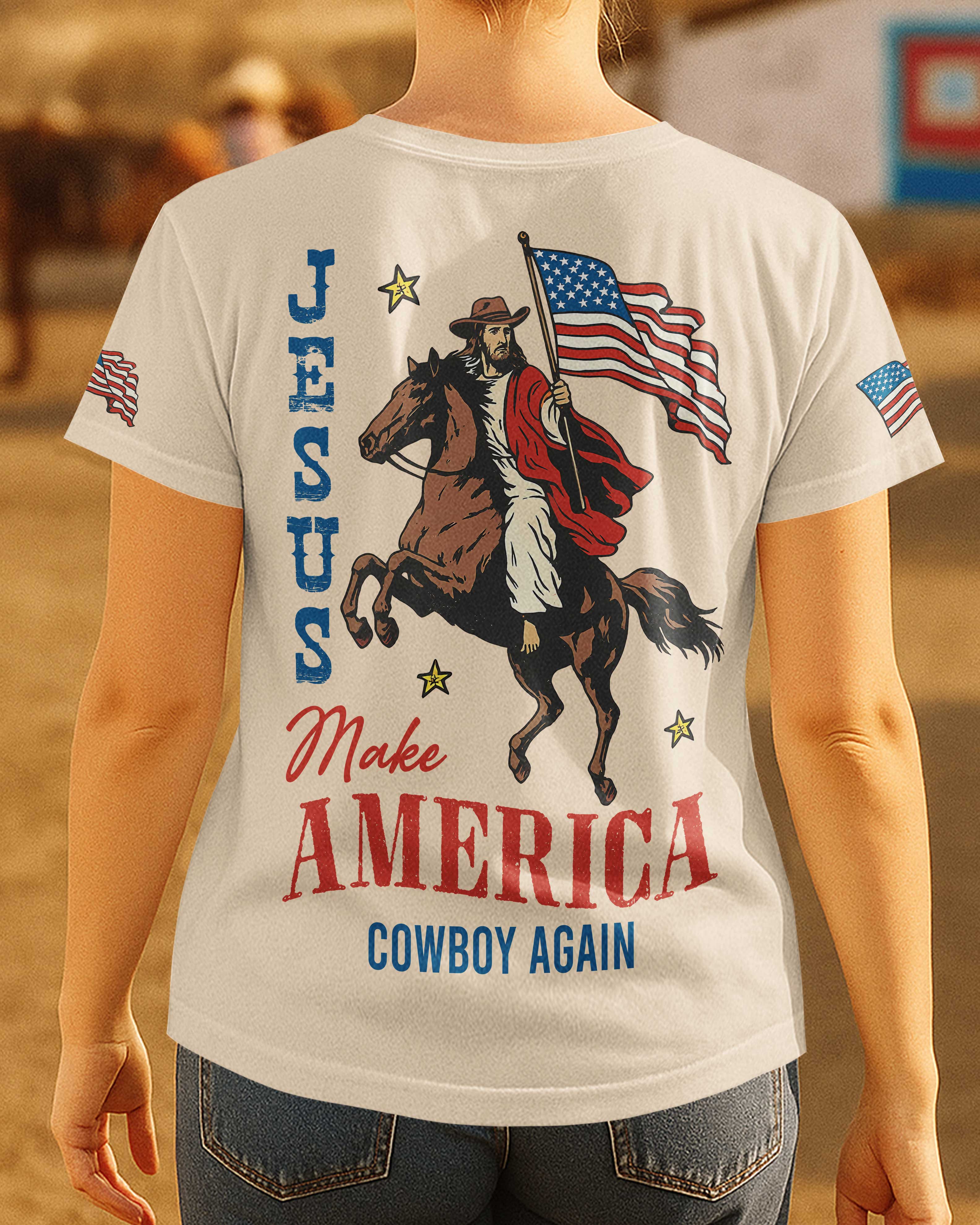 Jesus Make America Cowboy Again T-Shirt